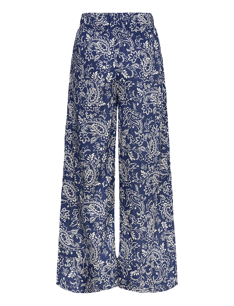 Mango - Printed cotton trousers - vida byxor - medium blue - 2