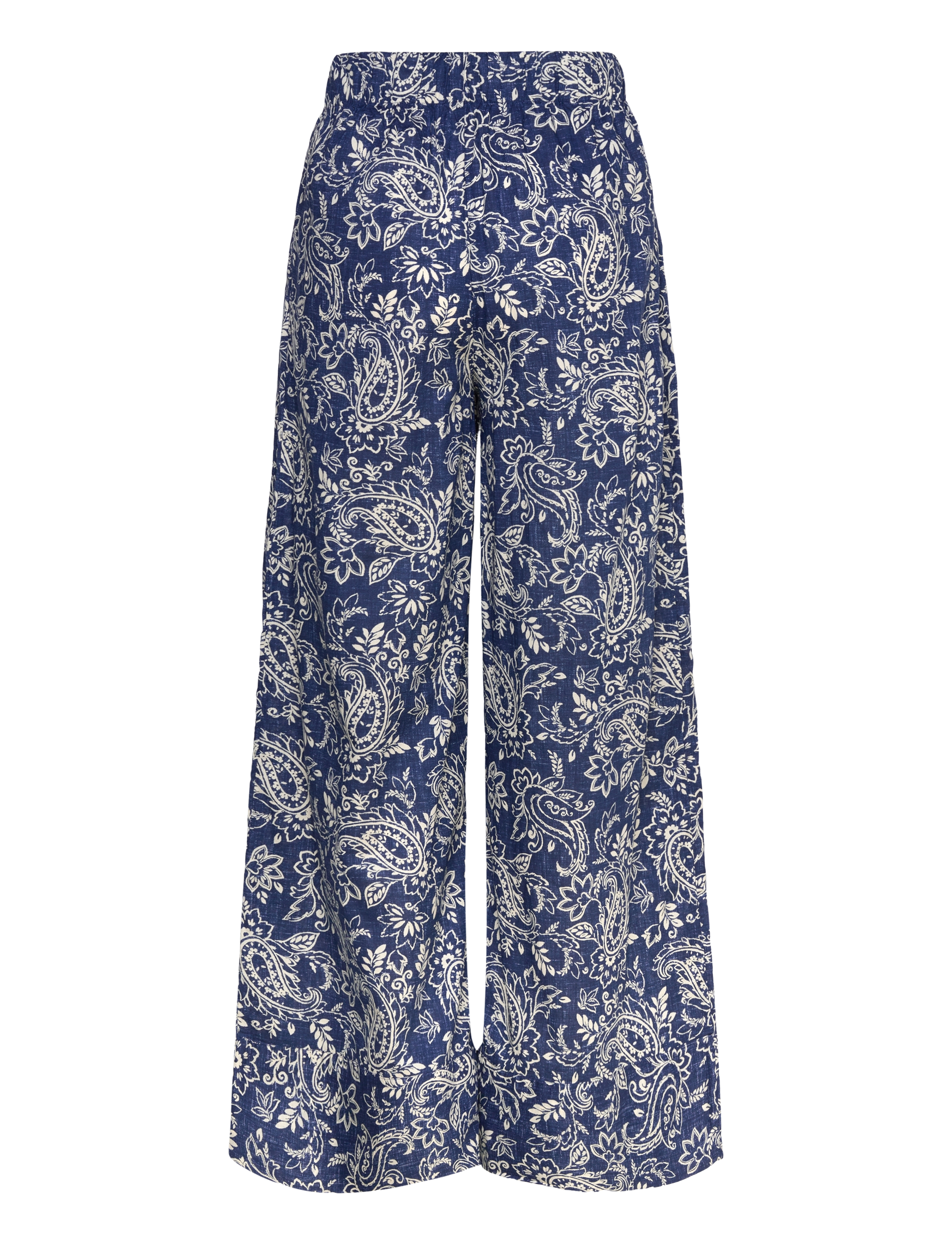 Mango - Printed cotton trousers - medium blue - 2