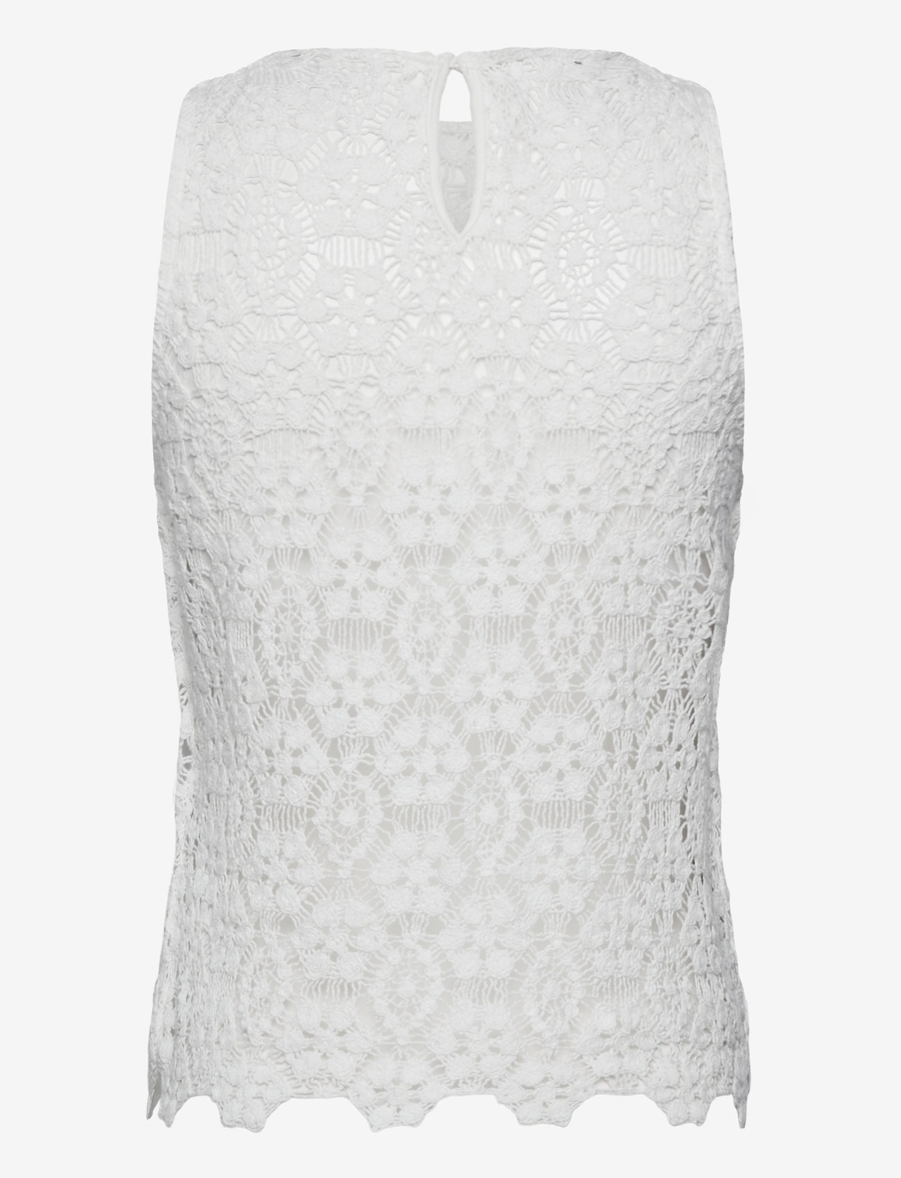 Mango - Straight-fit crochet top - linnen - natural white - 2