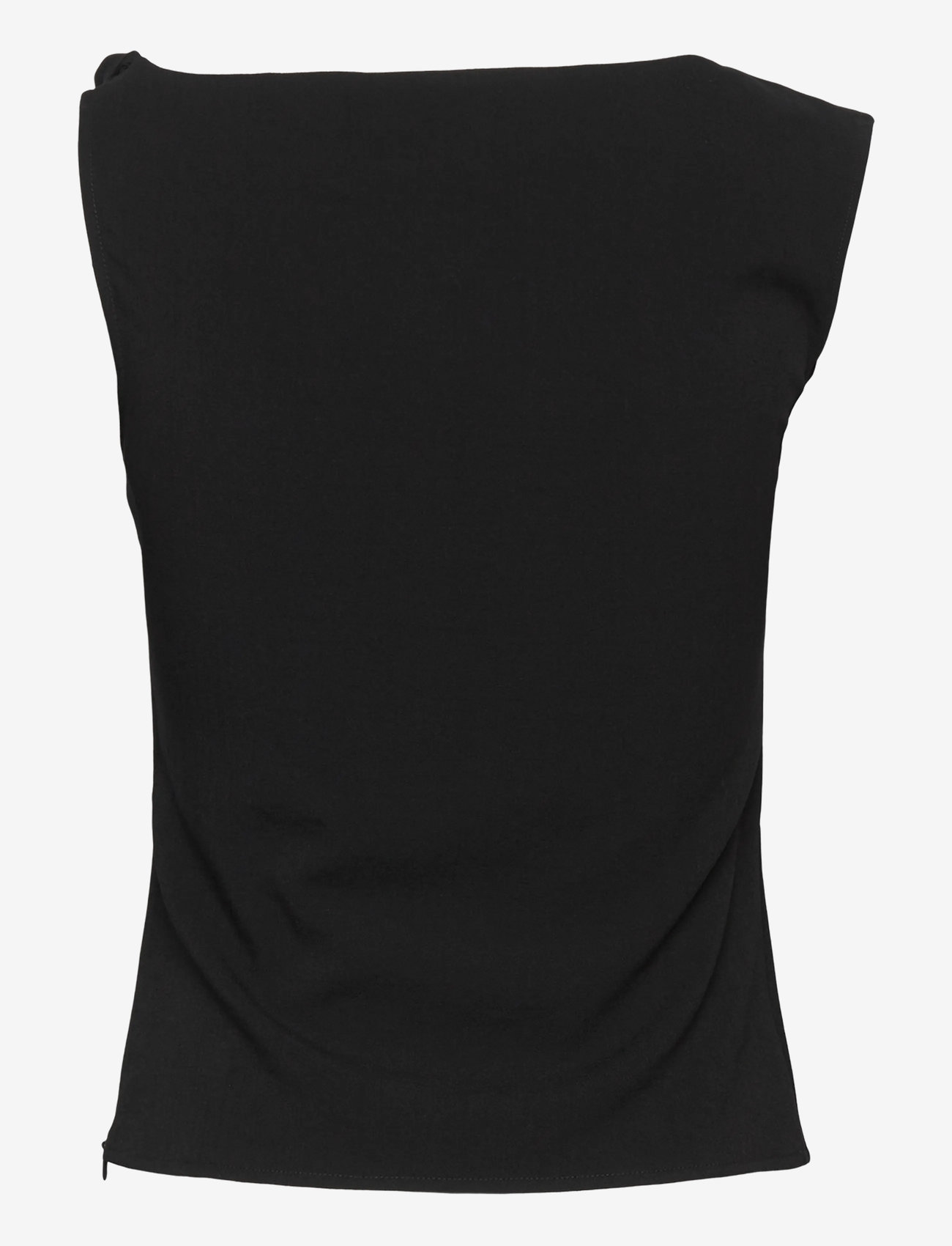 Mango - Asymmetrical draped top with straps - lägsta priserna - black - 1