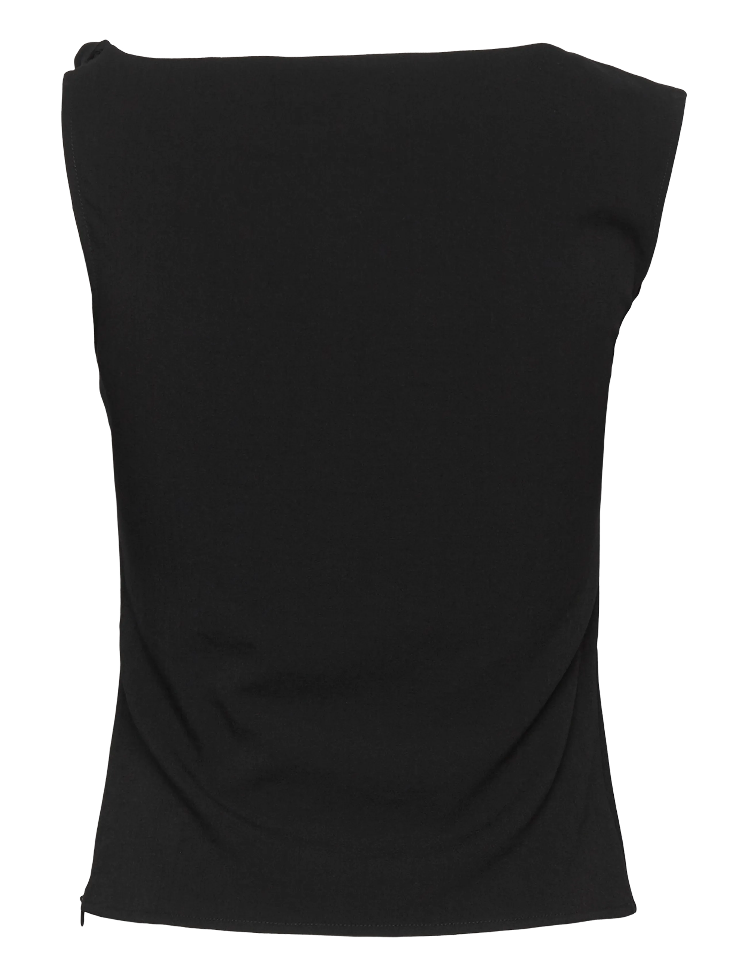 Mango - Asymmetrical draped top with straps - laveste priser - black - 2
