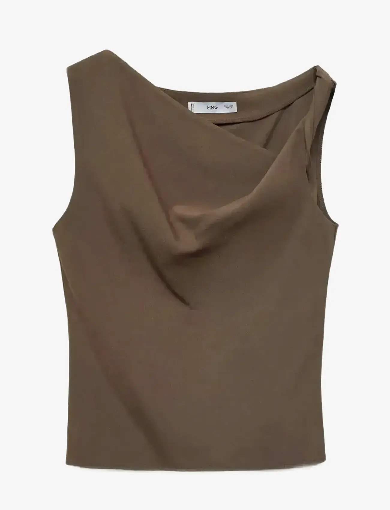 Mango - Asymmetrical draped top with straps - lowest prices - brown - 0