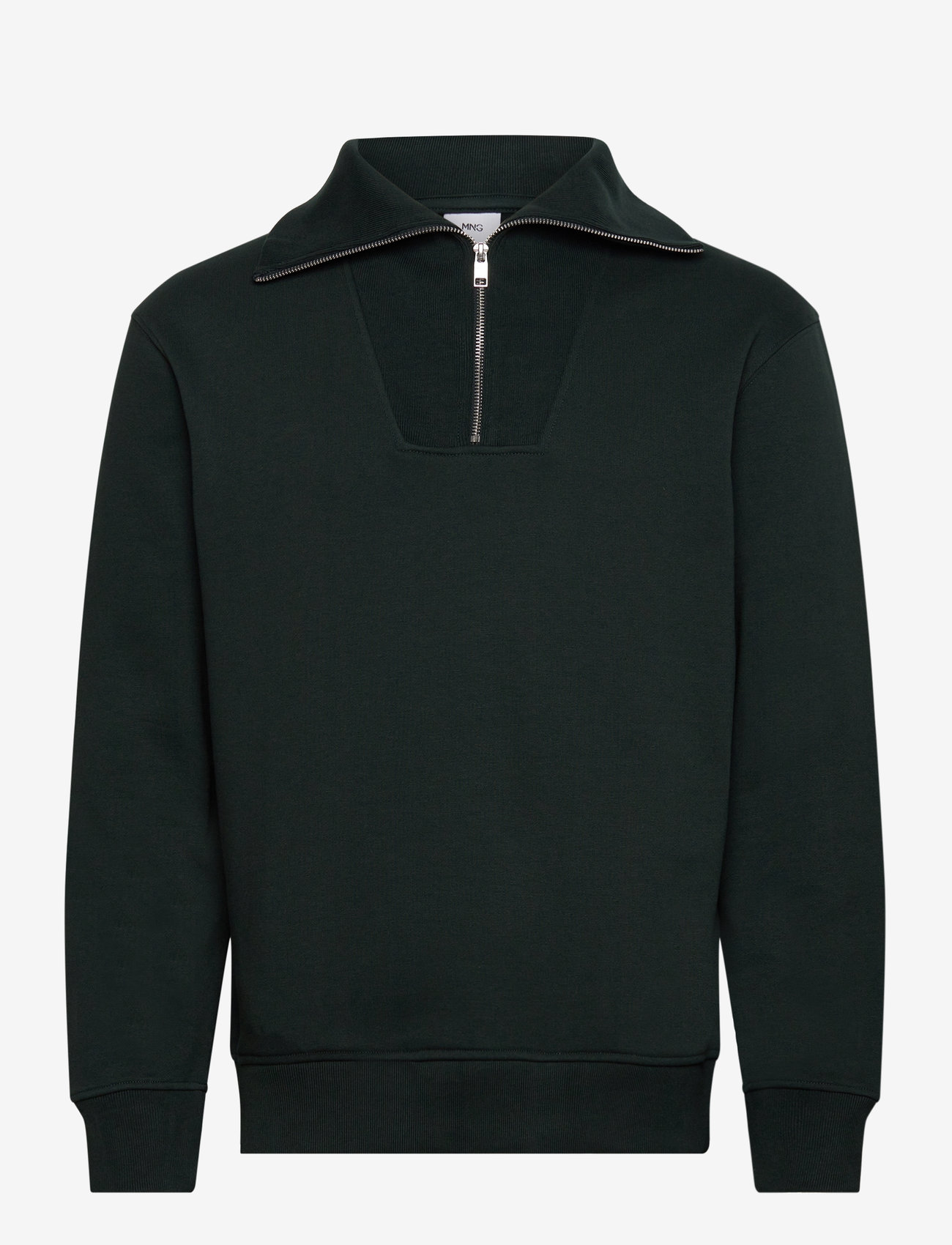 Mango - Regular-fit zip-neck sweatshirt - julegaver under 500kr - green - 0