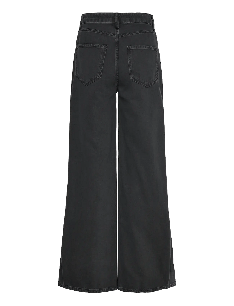 Mango - High-waisted wide-leg jeans - brede jeans - open grey - 2