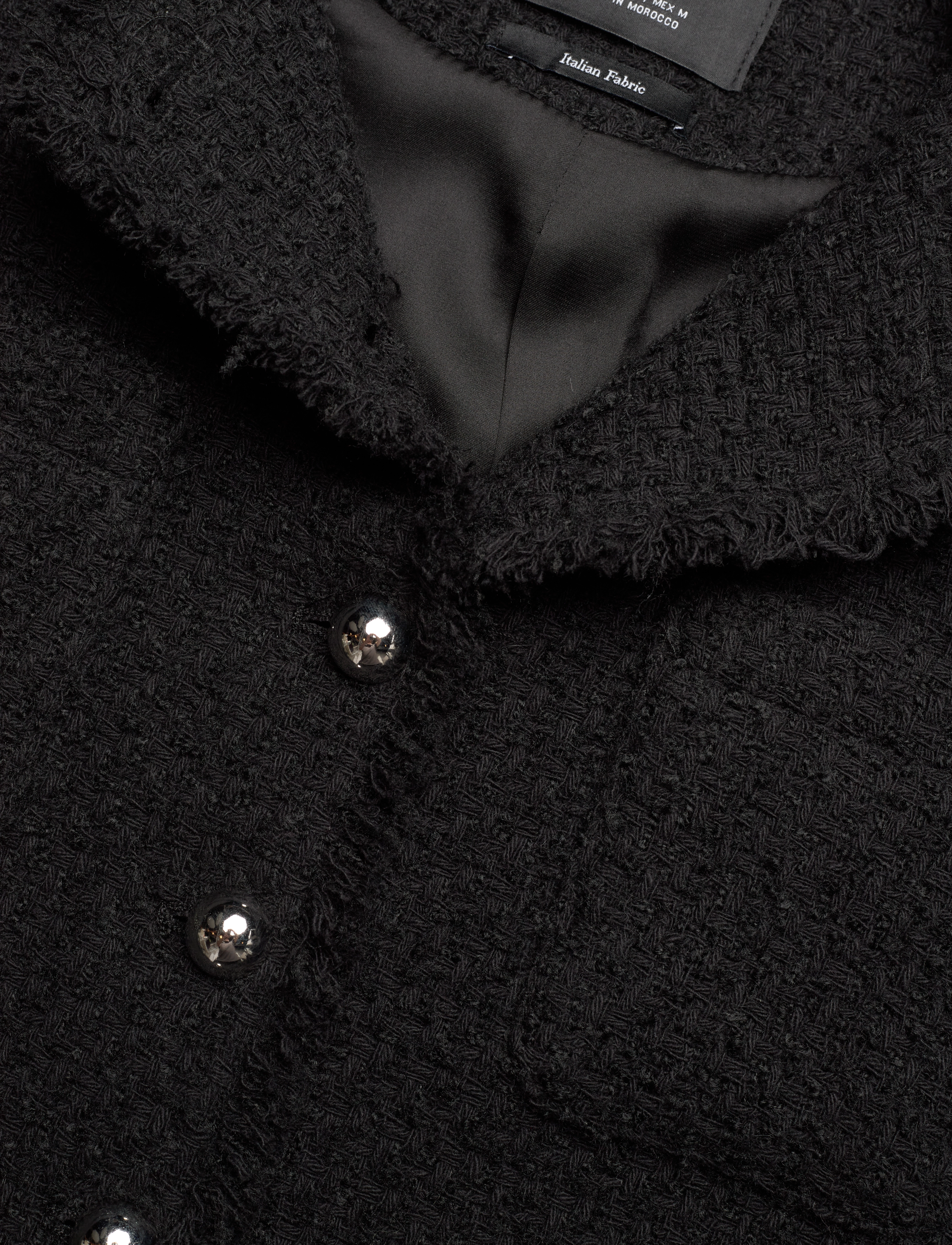 Mango - Tweed jacket with jewel buttons - festkläder till outletpriser - black - 2
