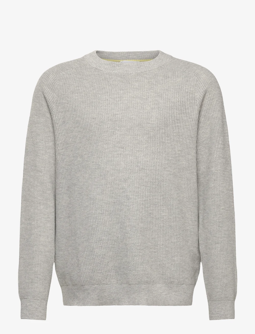Mango - Knitted cotton sweater - stickade tröjor - medium grey - 0