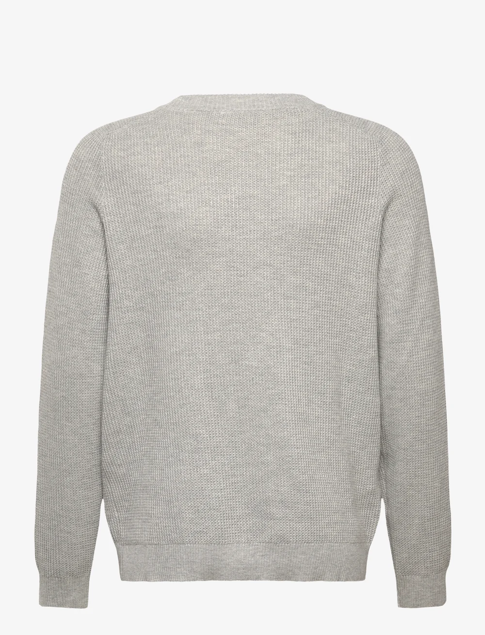 Mango - Knitted cotton sweater - stickade tröjor - medium grey - 1