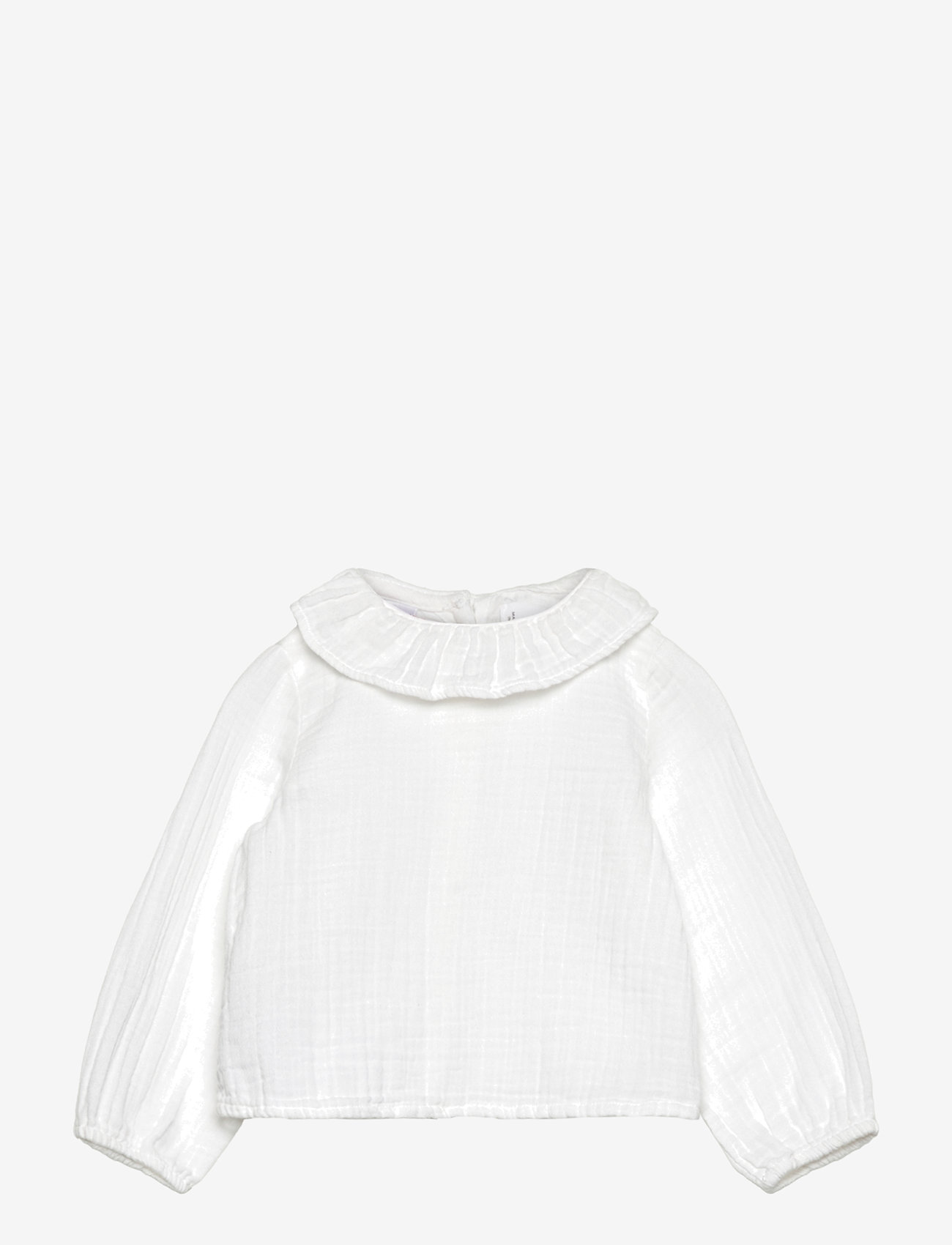 Mango - Cheesecloth cotton blouse - bluser & tunikaer - natural white - 0