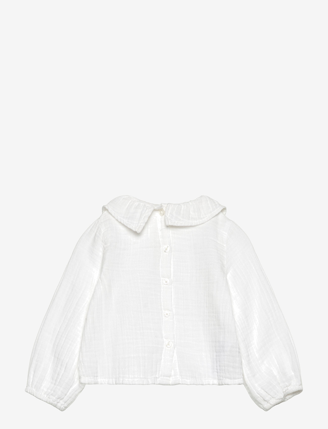 Mango - Cheesecloth cotton blouse - bluser & tunikaer - natural white - 1