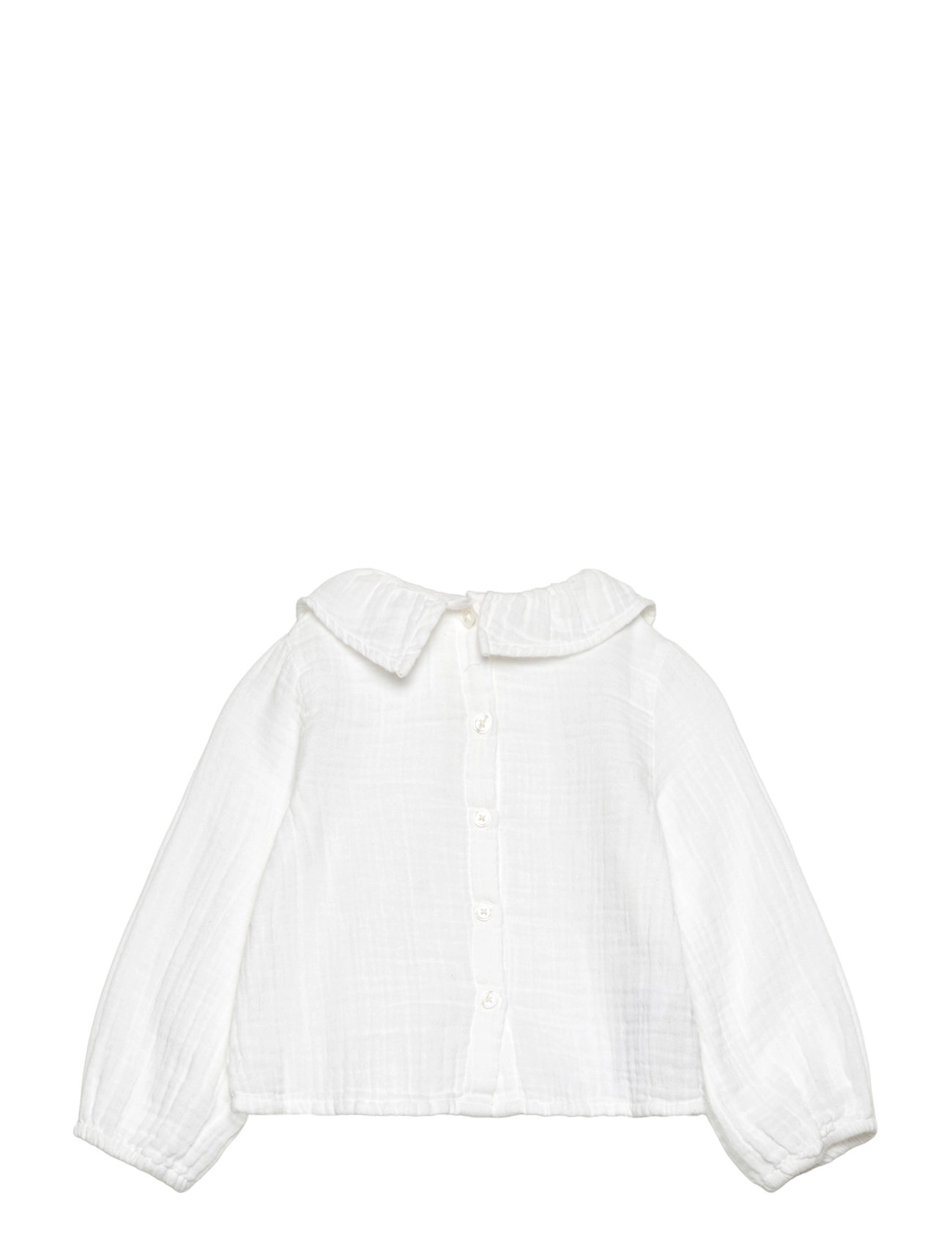 Mango - Cheesecloth cotton blouse - natural white - 1