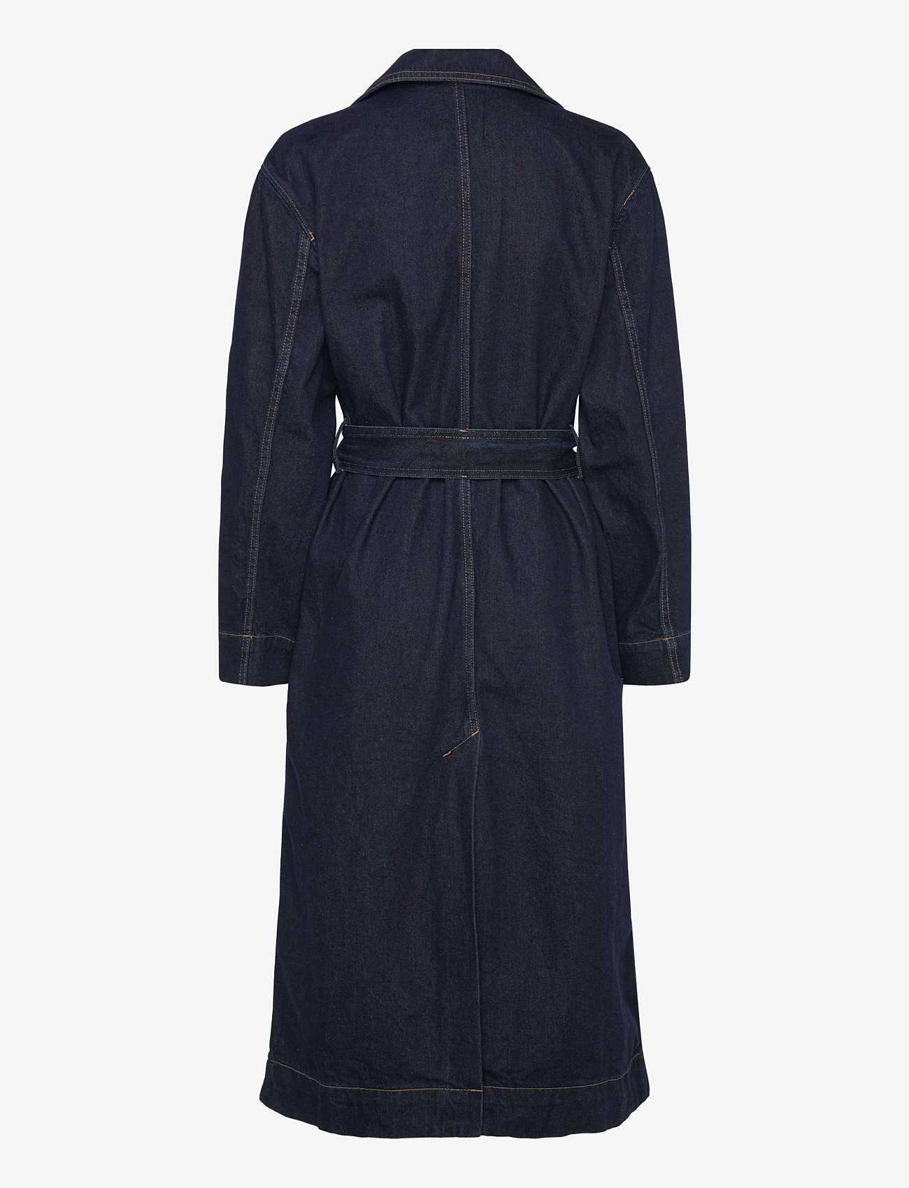 Mango - Long rinse-wash denim trench coat - denimkjoler - open blue - 2