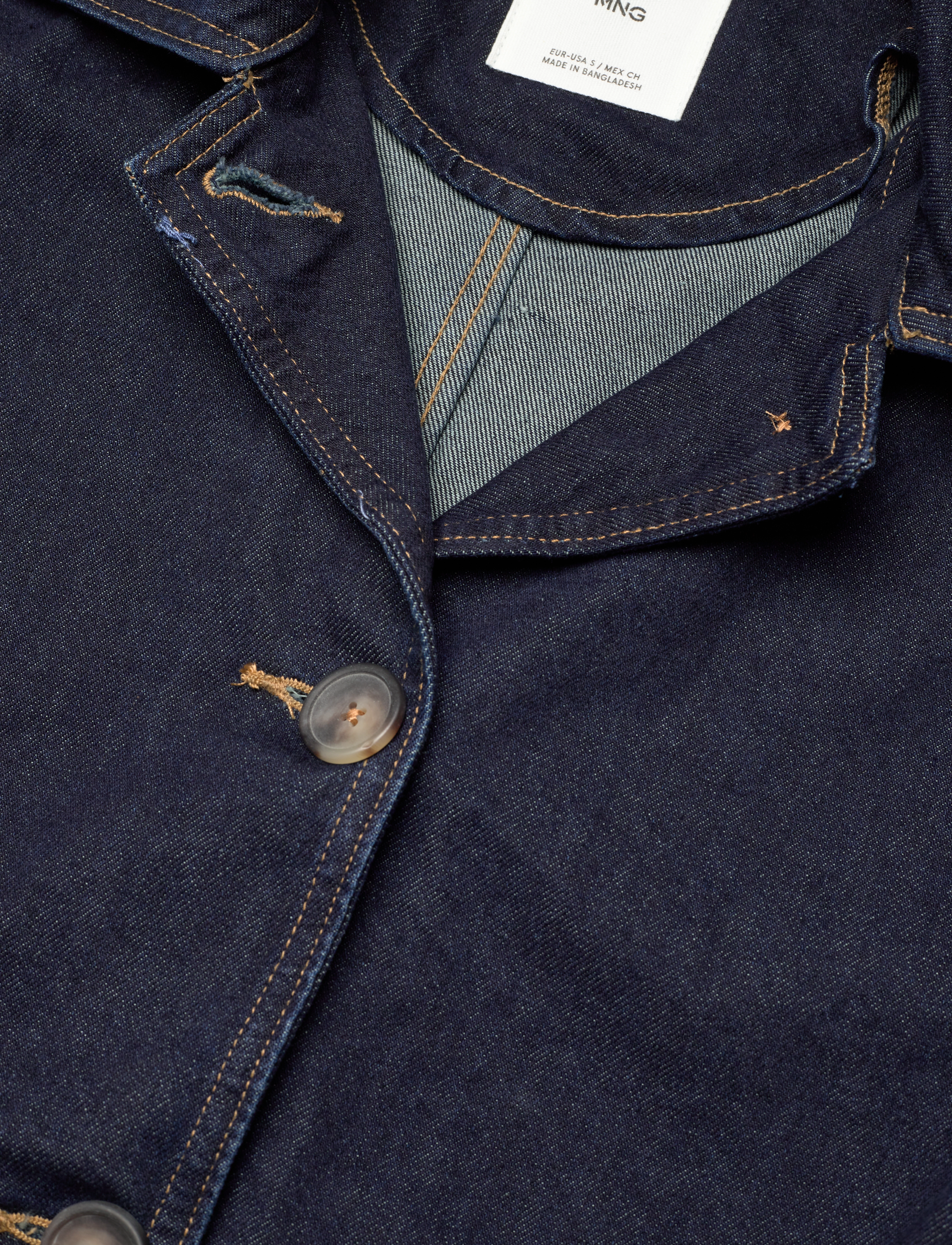 Mango - Long rinse-wash denim trench coat - open blue - 3