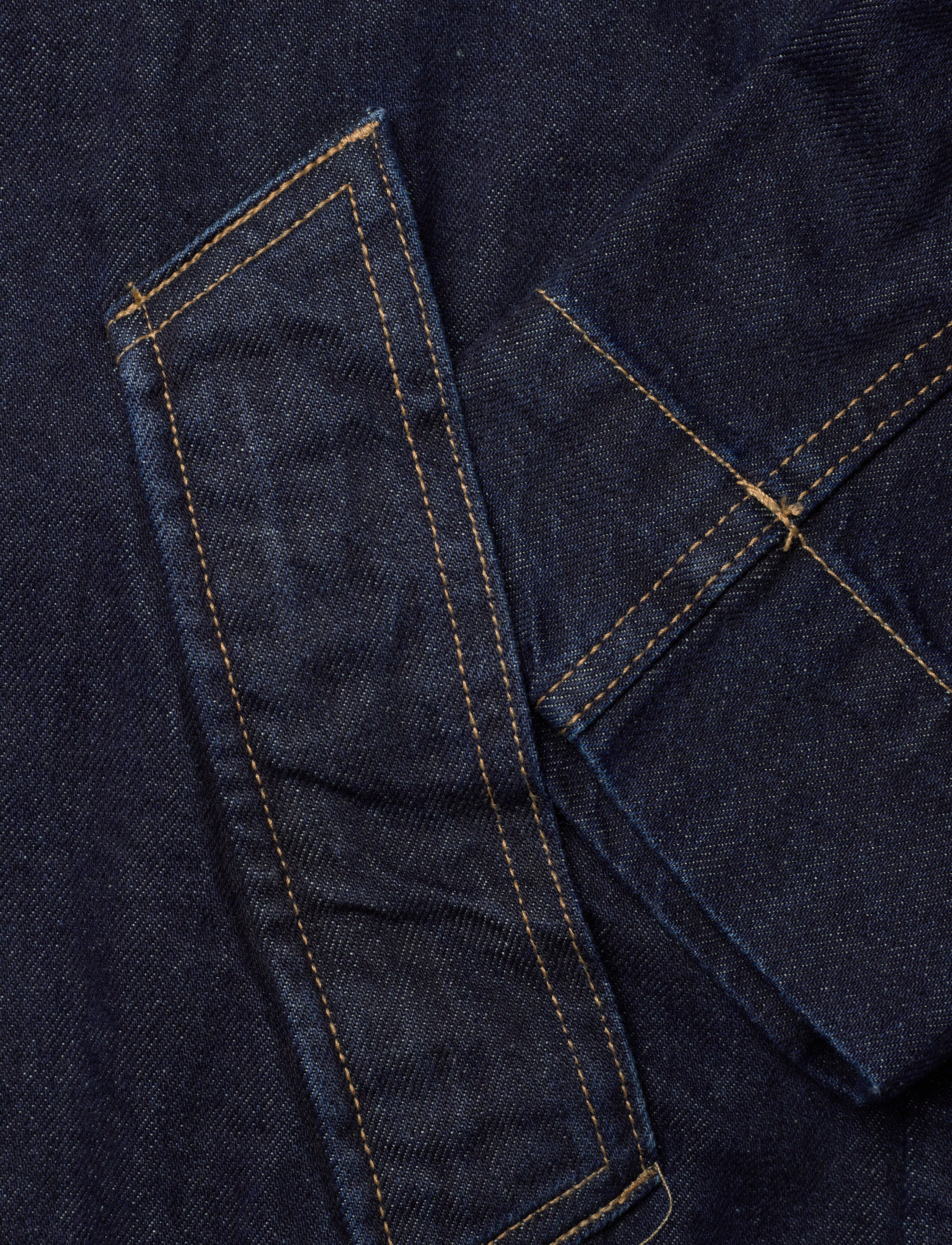 Mango - Long rinse-wash denim trench coat - open blue - 4