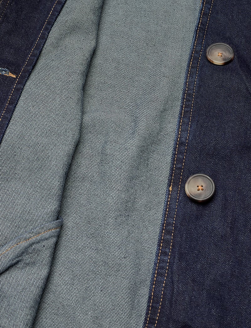 Mango - Long rinse-wash denim trench coat - denimkjoler - open blue - 5