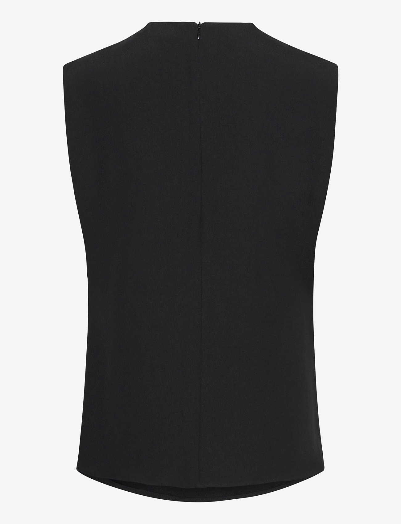 Mango - Sleeveless draped blouse - black - 2