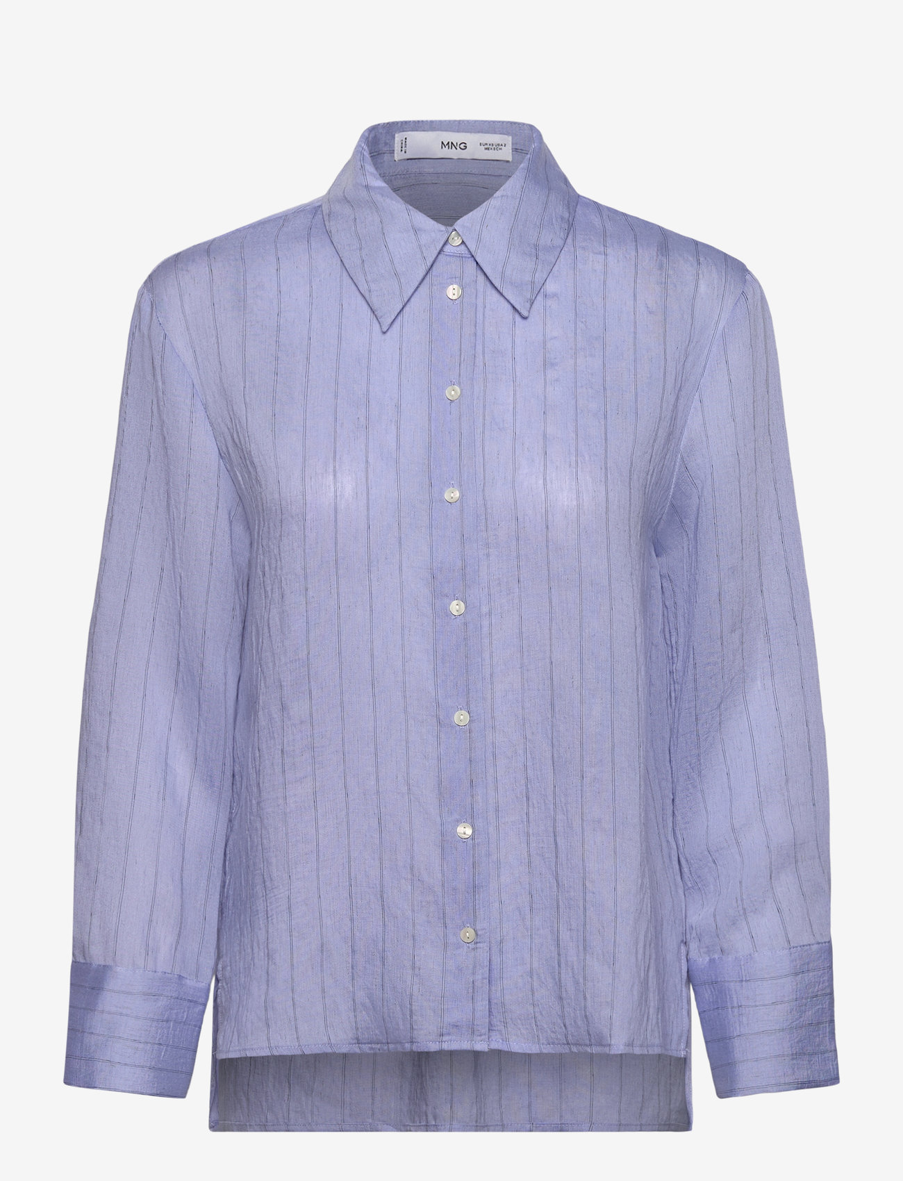 Mango - Stripe-print shirt - pikkade varrukatega särgid - medium blue - 0