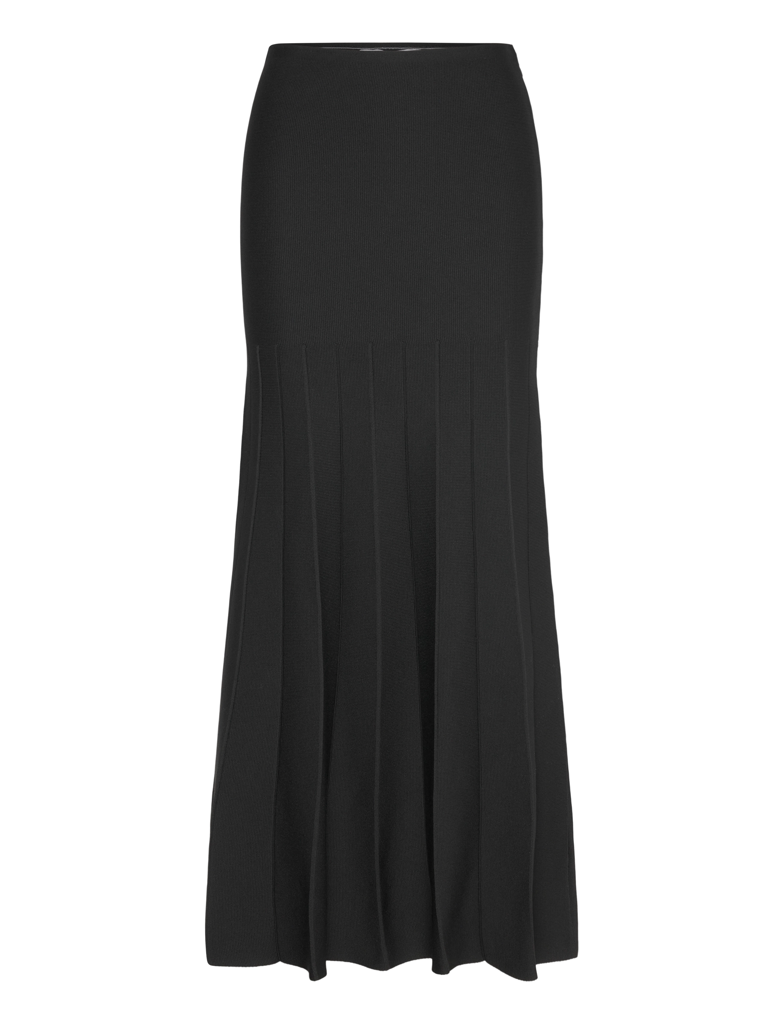 MANGO Strapless Flared Strick Kleid Schwarz - S - Damen