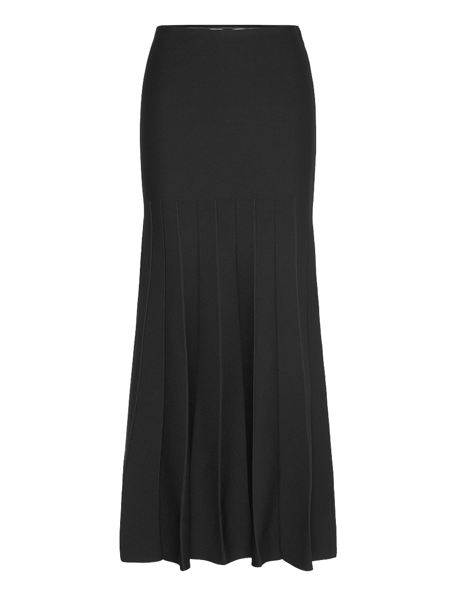 Mango - Strapless flared knitted dress - maxikjolar - black - 1