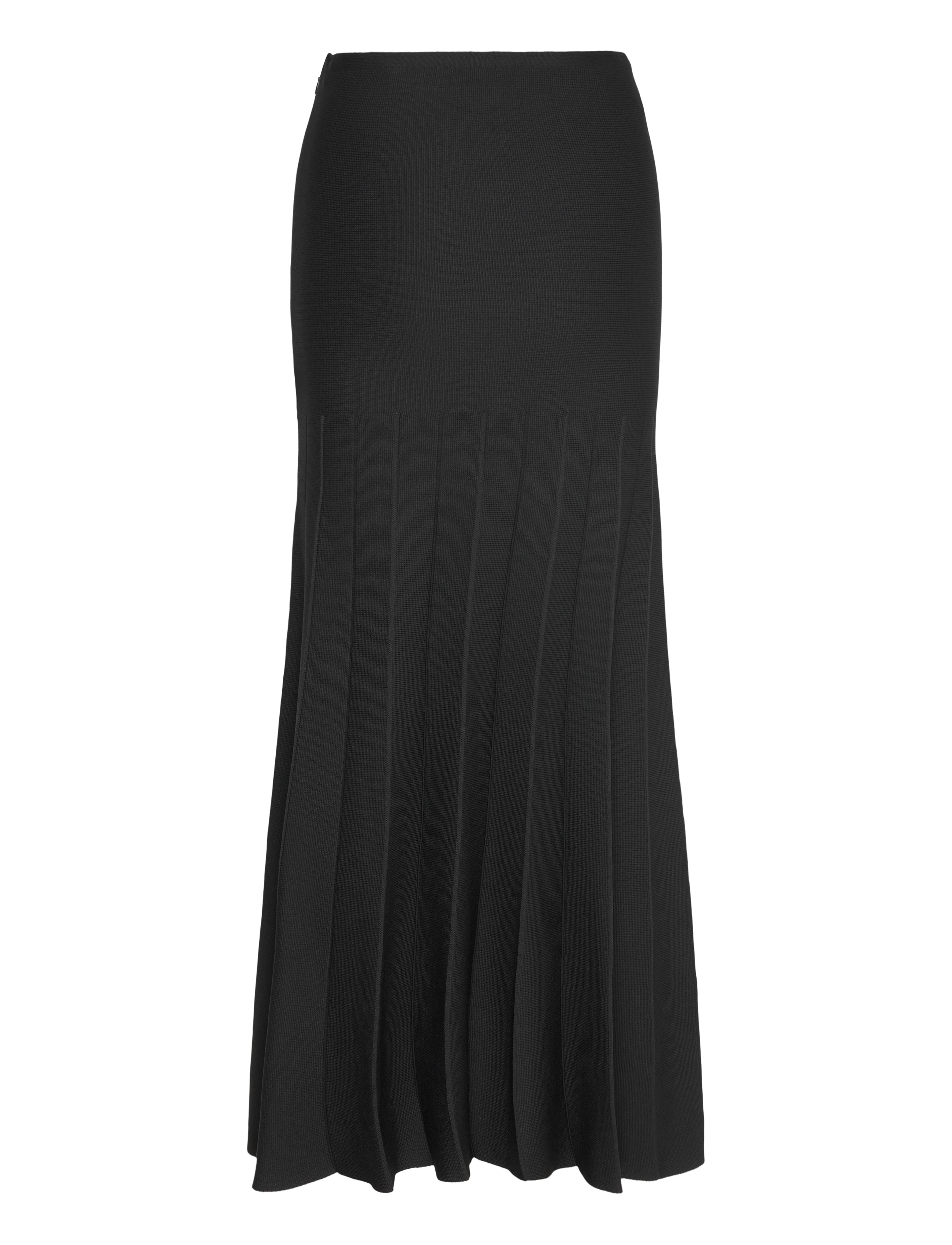Mango - Strapless flared knitted dress - lange skjørt - black - 2