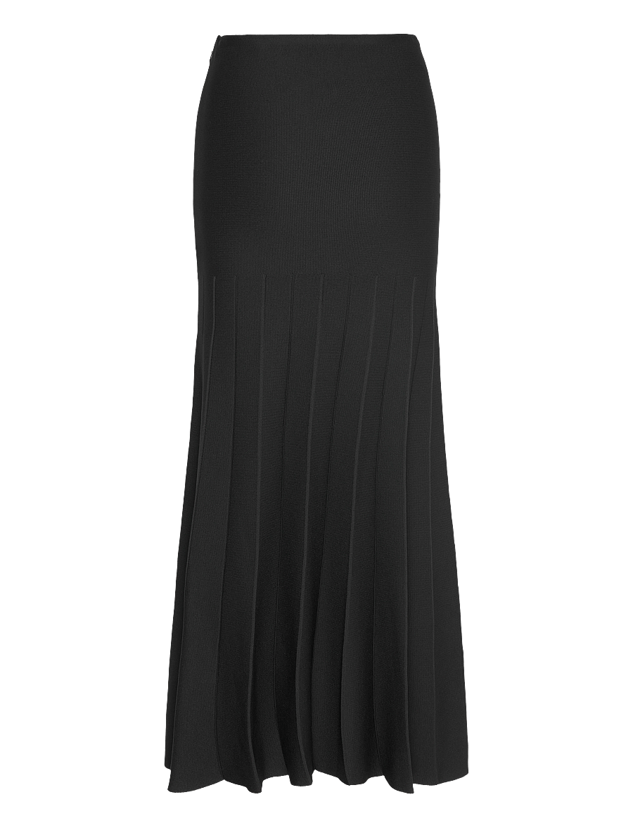 Mango - Strapless flared knitted dress - maxikjolar - black - 2