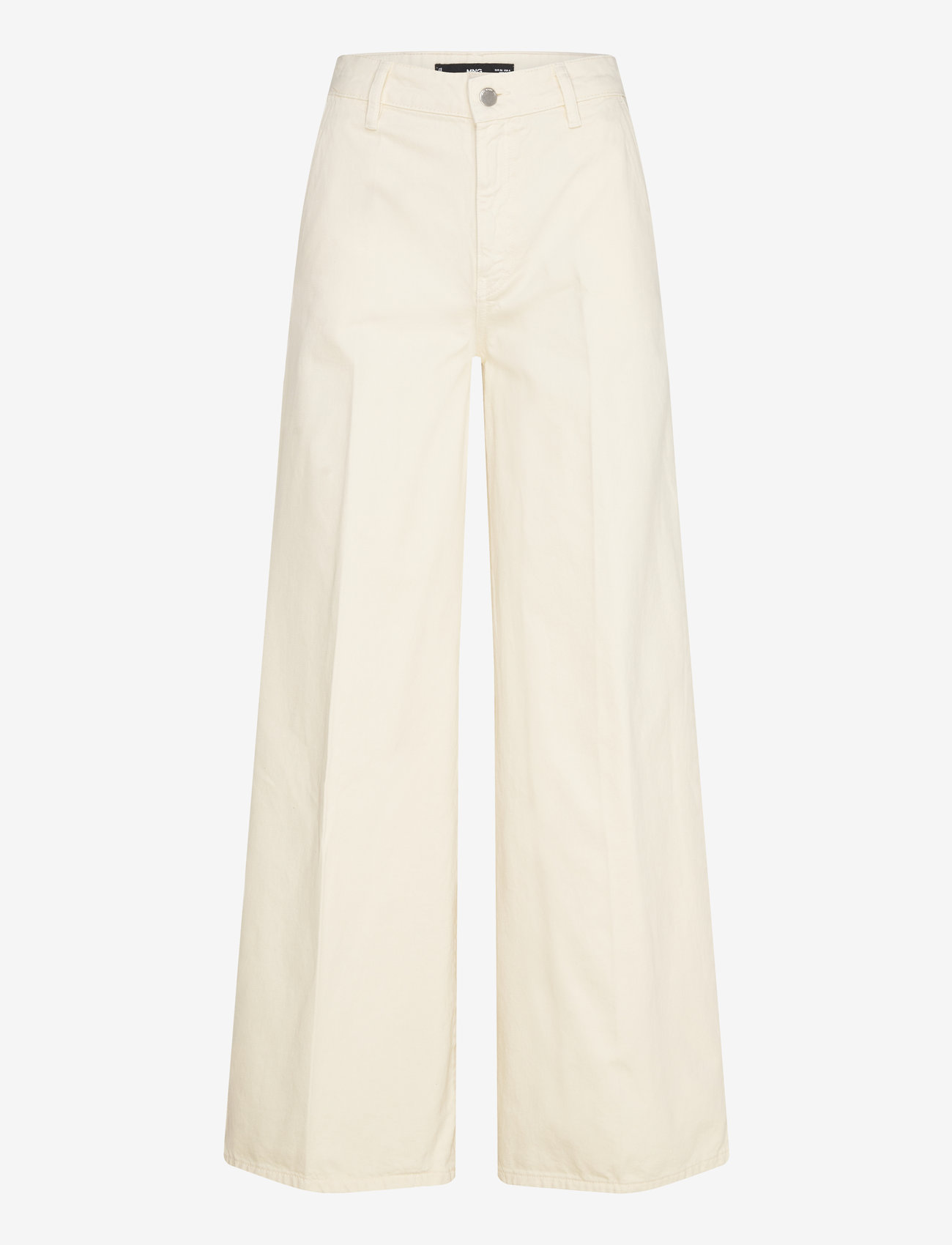 Mango - High-waisted wide-leg jeans - brede jeans - light beige - 0