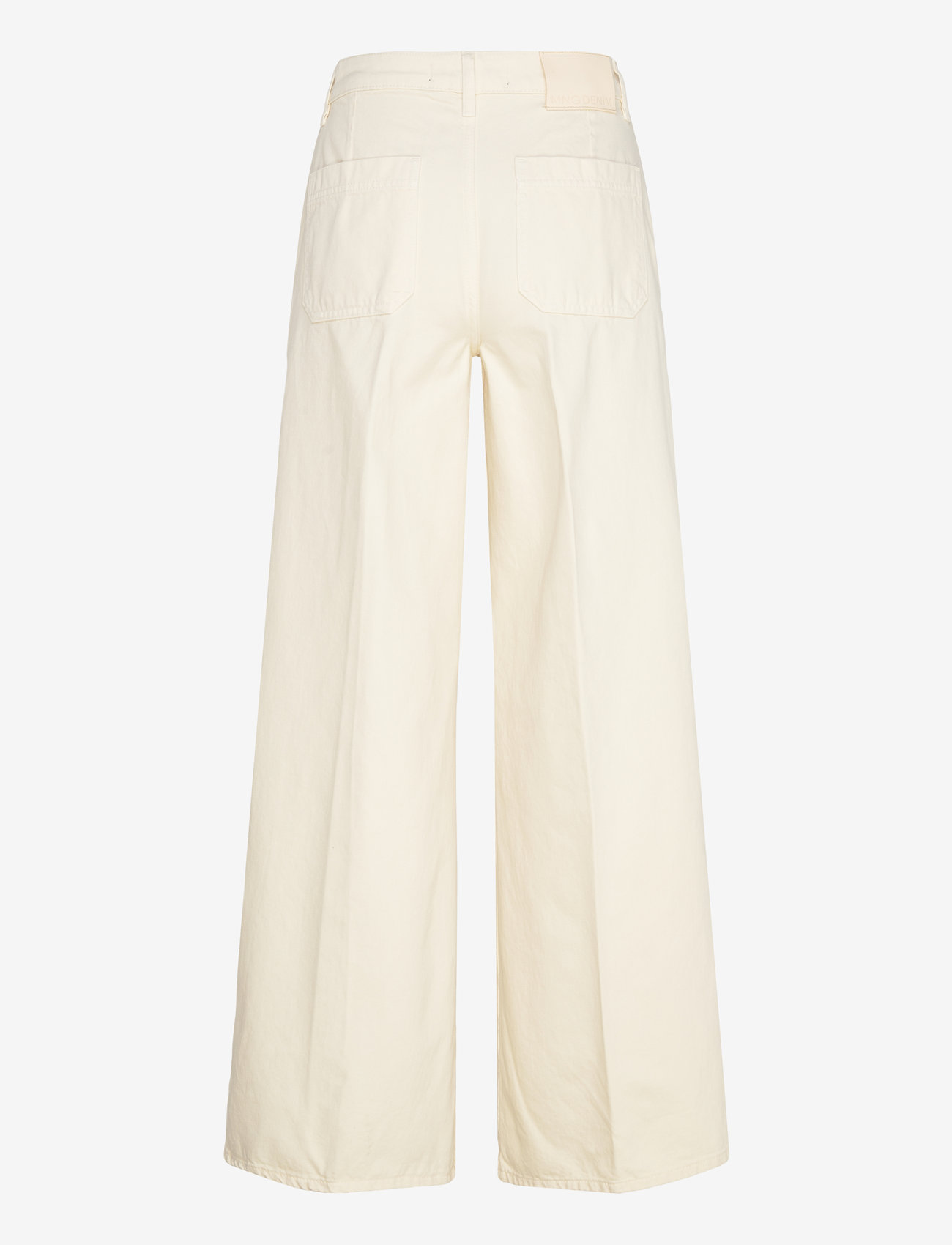 Mango - High-waisted wide-leg jeans - brede jeans - light beige - 1