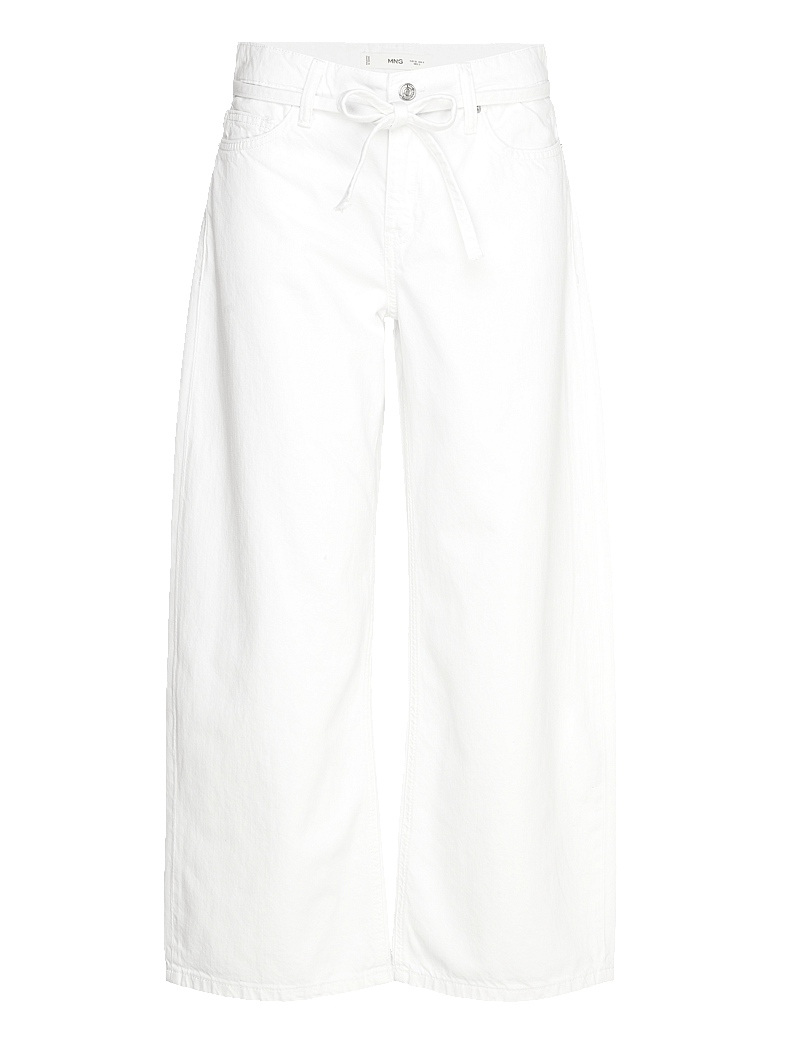 Mango - Balloon jeans with belt - white - 1