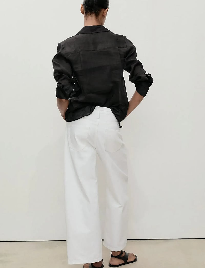 Mango - Balloon jeans with belt - white - 3