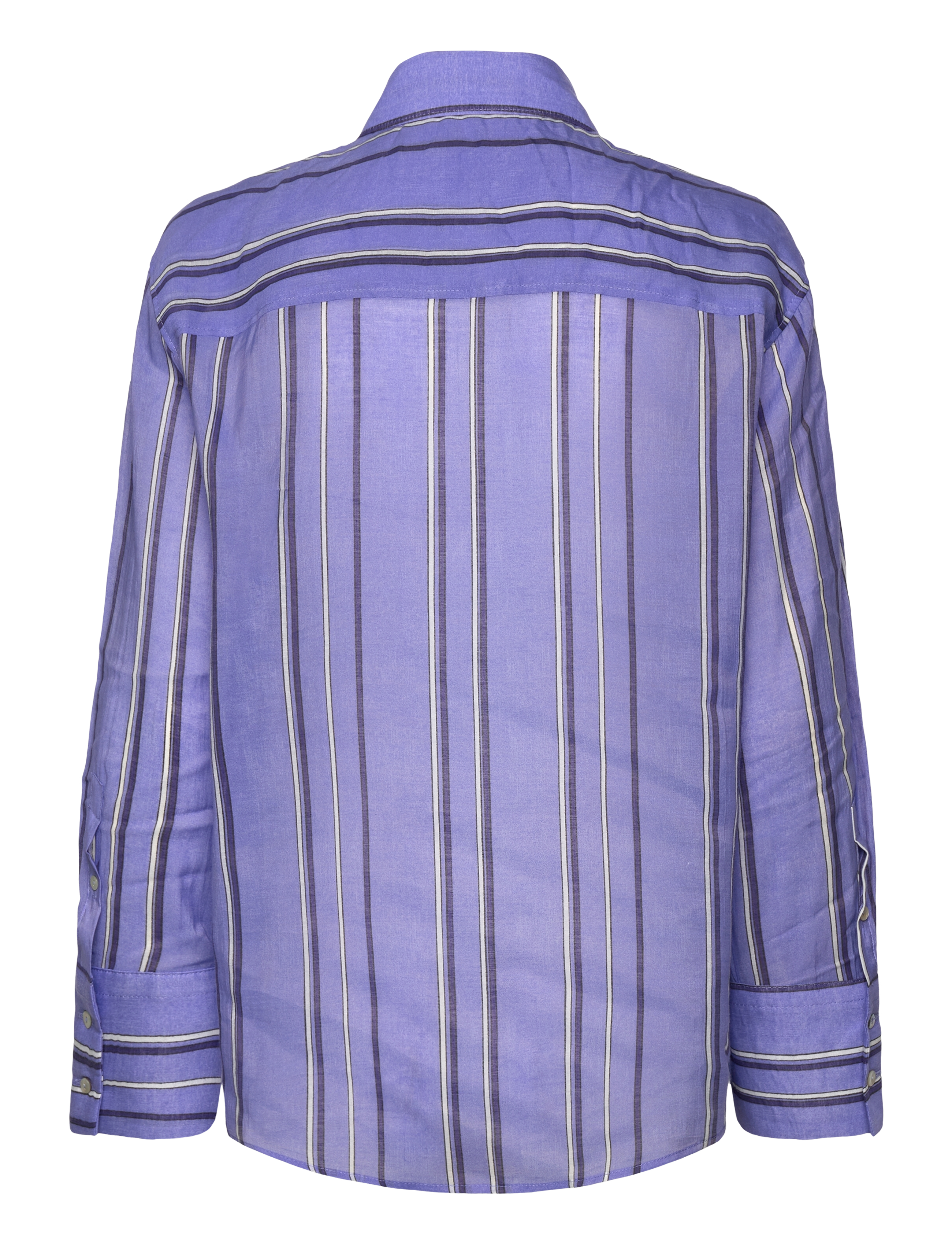 Mango - Striped shirt with multi-position closure - langærmede skjorter - medium blue - 2