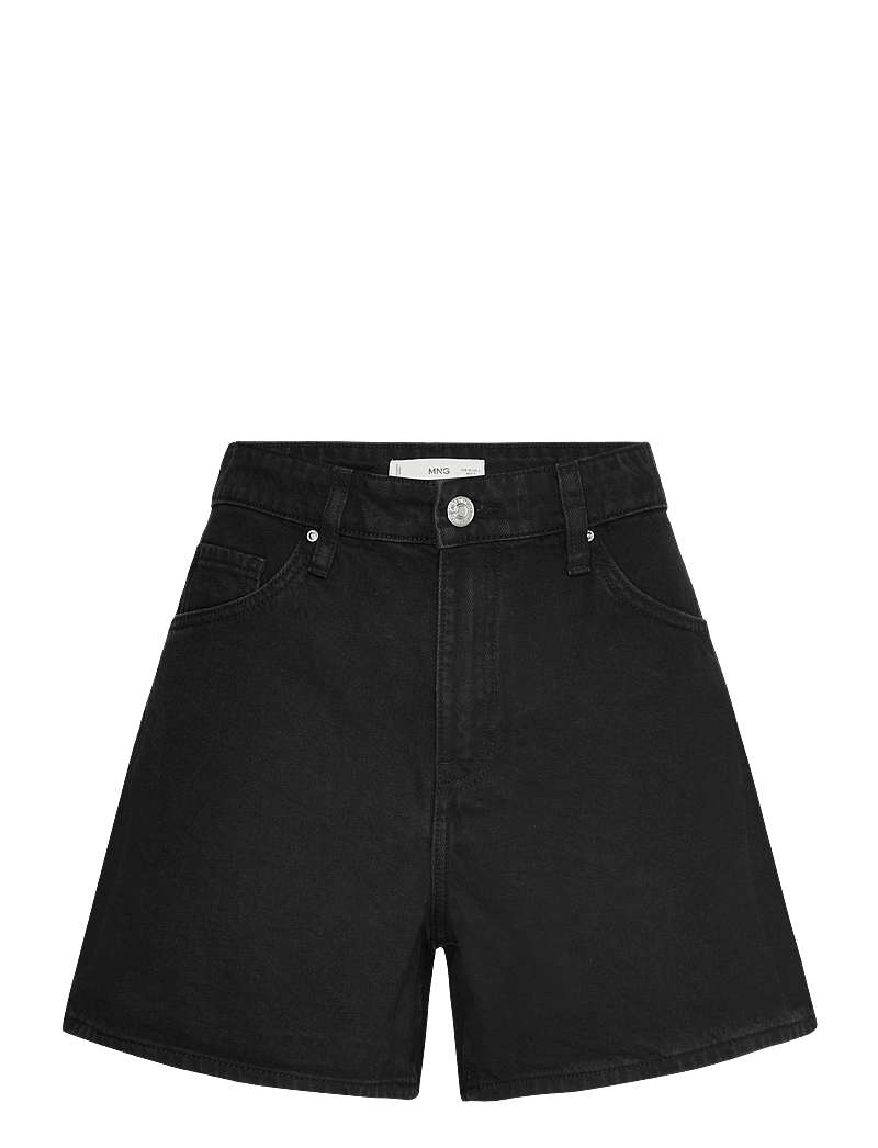 Mango - High-waisted straight-fit denim shorts - jorts - open grey - 1