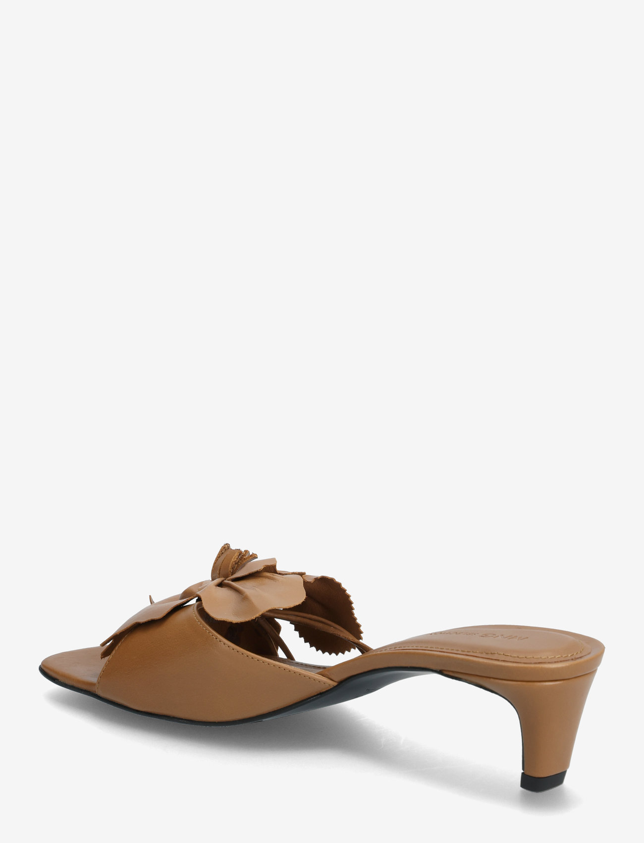 Mango - Leather heeled sandals with flower detail - sandaletter - medium brown - 3