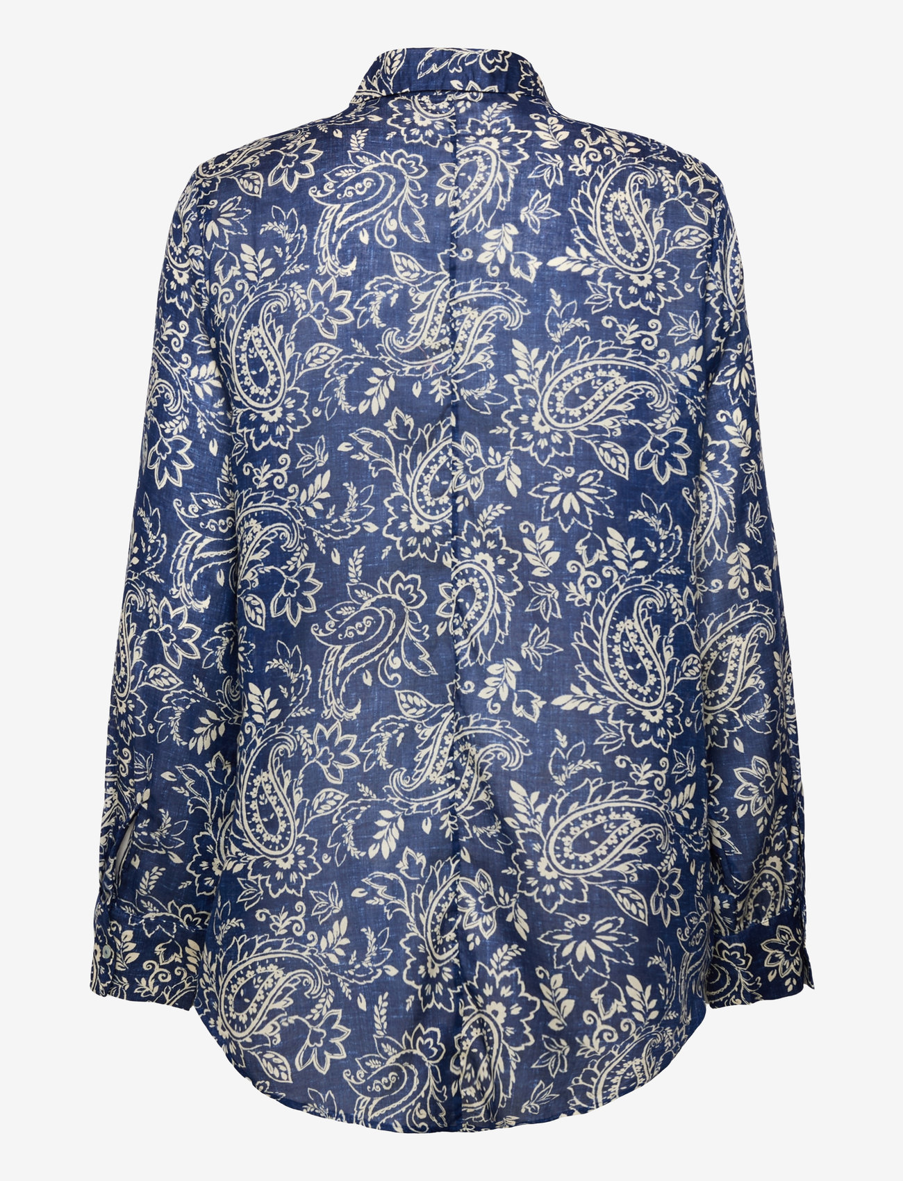 Mango - Printed cotton shirt - langærmede skjorter - medium blue - 2