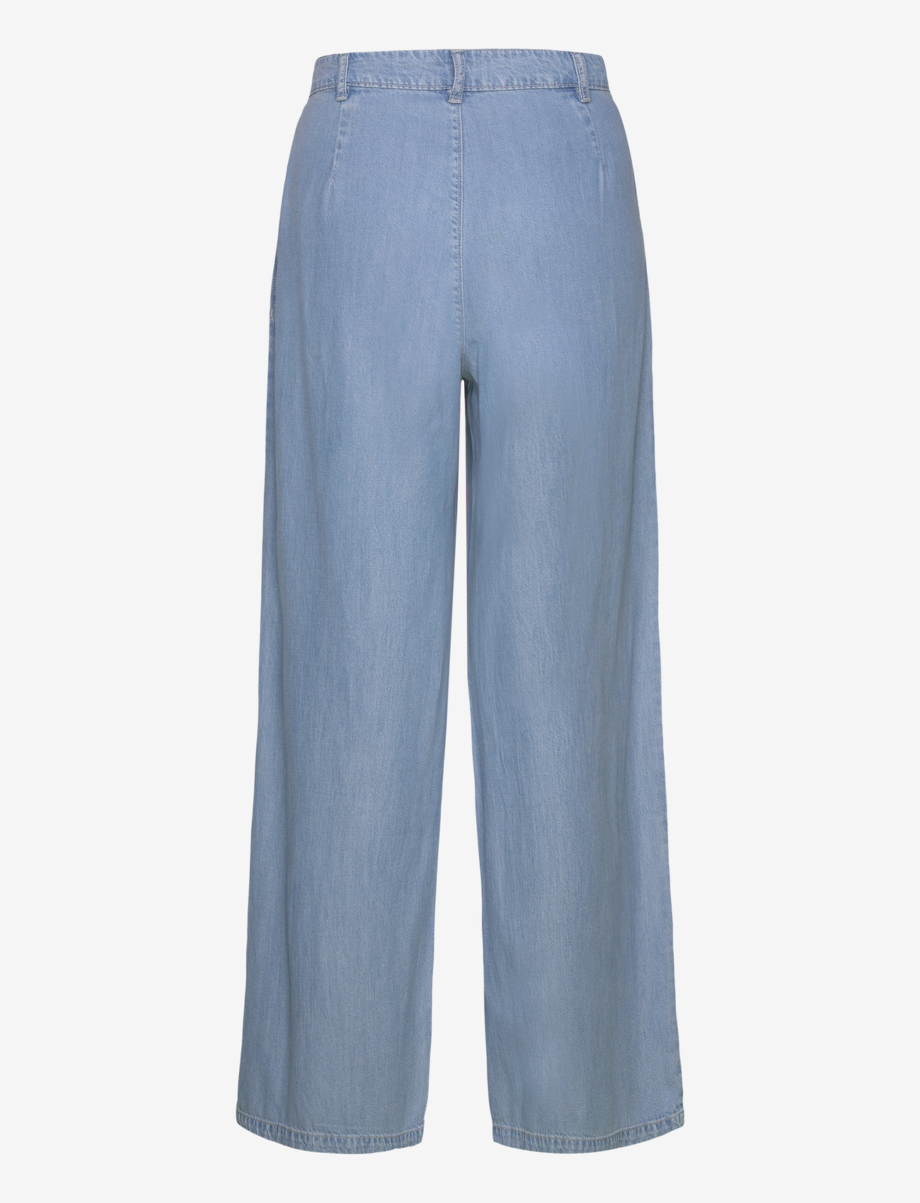 Mango - Wide leg lyocell pants with pleats - hosen mit weitem bein - open blue - 1