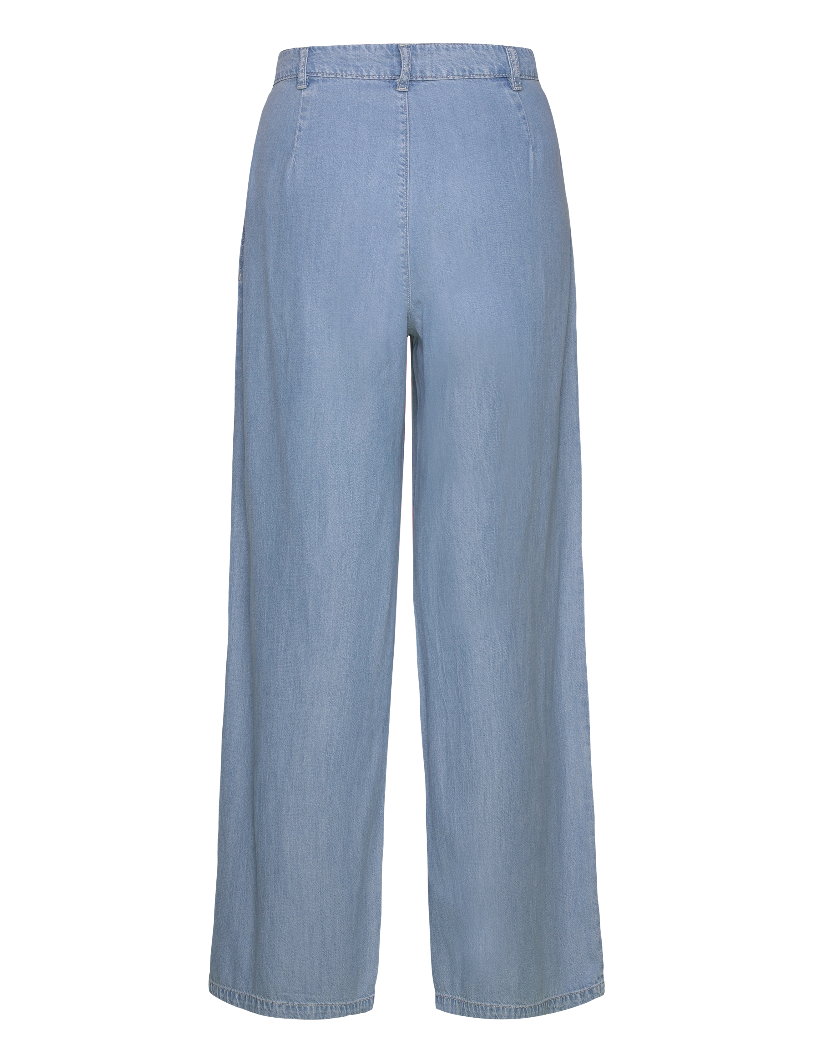 Mango - Wide leg lyocell pants with pleats - laia säärega püksid - open blue - 2