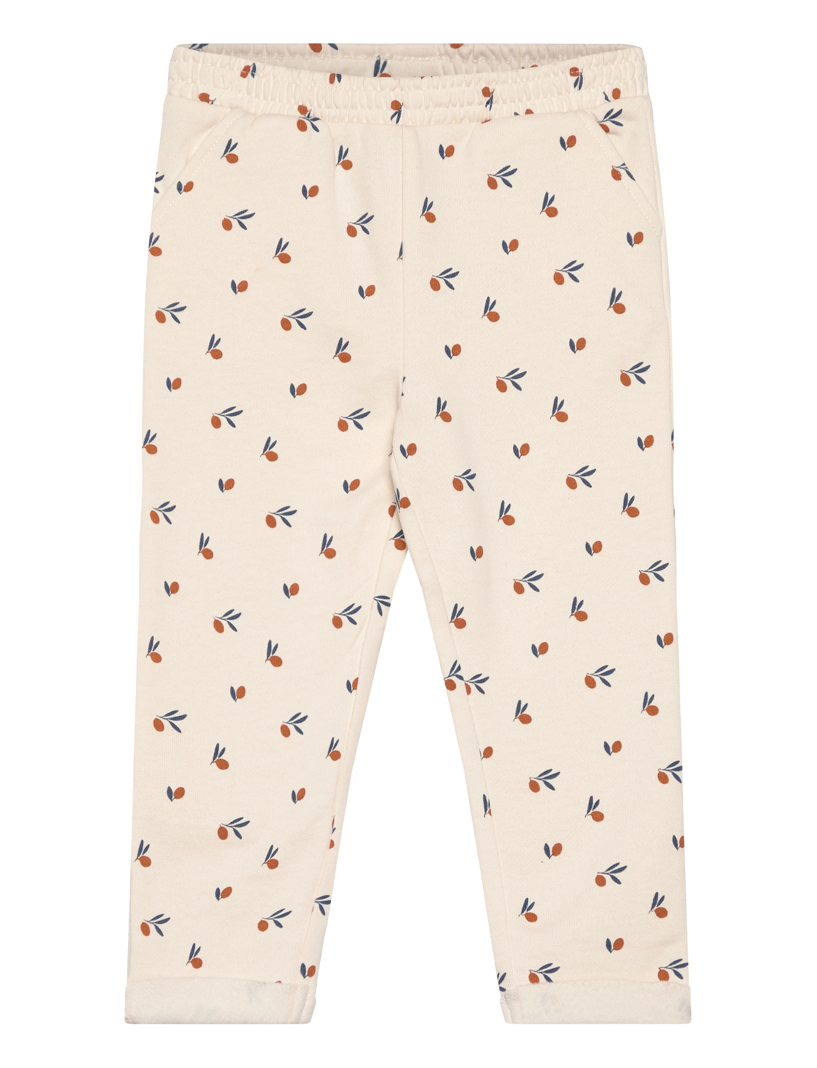 Printed cotton trousers - NATURAL WHITE