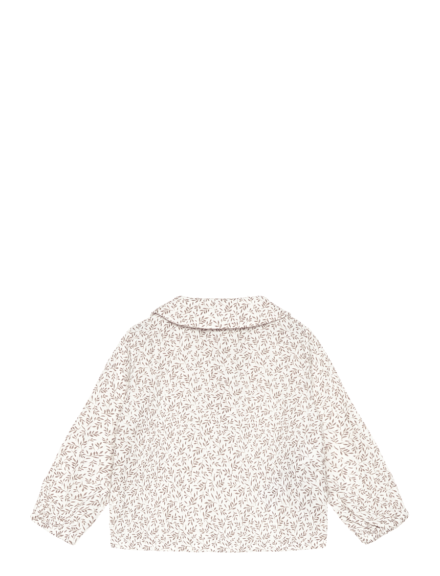Mango - Printed cotton blouse - blusen & tuniken - natural white - 1
