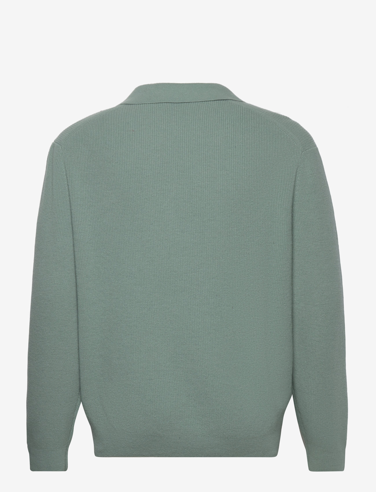 Mango - Knitted wool blend polo sweater - efterårstøj - turquoise - aqua - 1