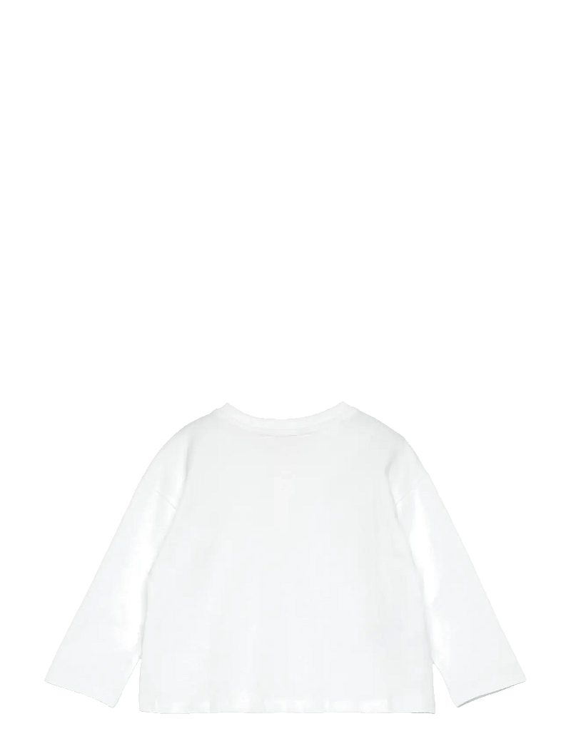 Mango - Long sleeve cotton t-shirt - långärmade t-shirts - natural white - 1