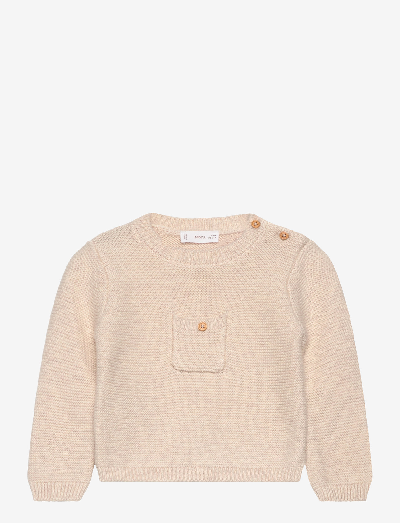 Mango - Knit pocket sweater - herbstliche kleidung - lt pastel brown - 0
