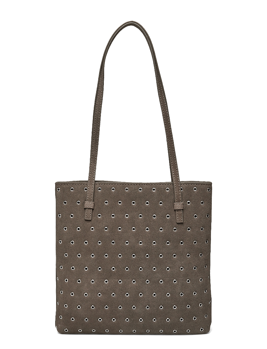 Mango - Die-cut leather shoulder bag - shoppere - medium brown - 1