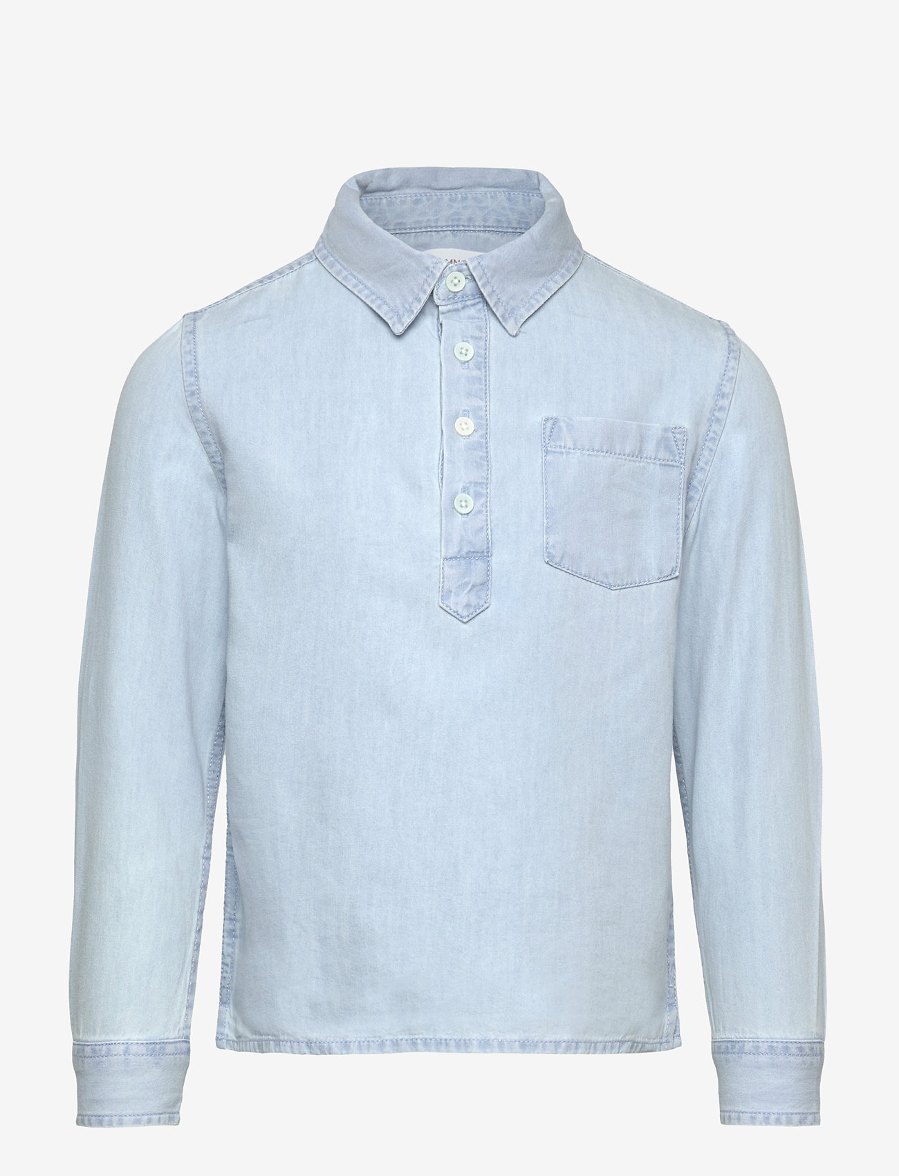 Mango - Pocket denim shirt - pikkade varrukatega särgid - open blue - 0
