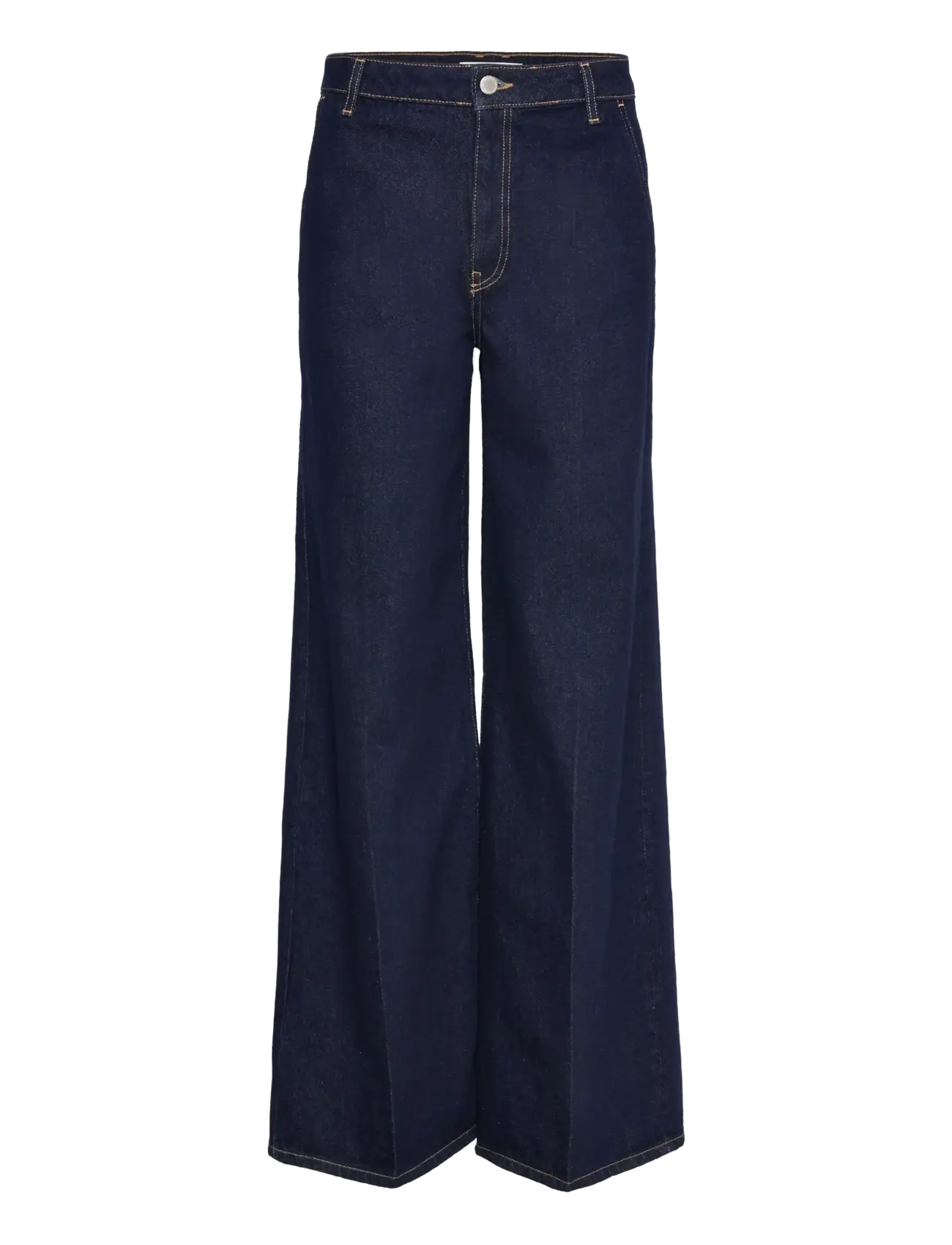MANGO High-Rise Wide Bein Rinse-Wash Jeans Blau - 32 - Damen