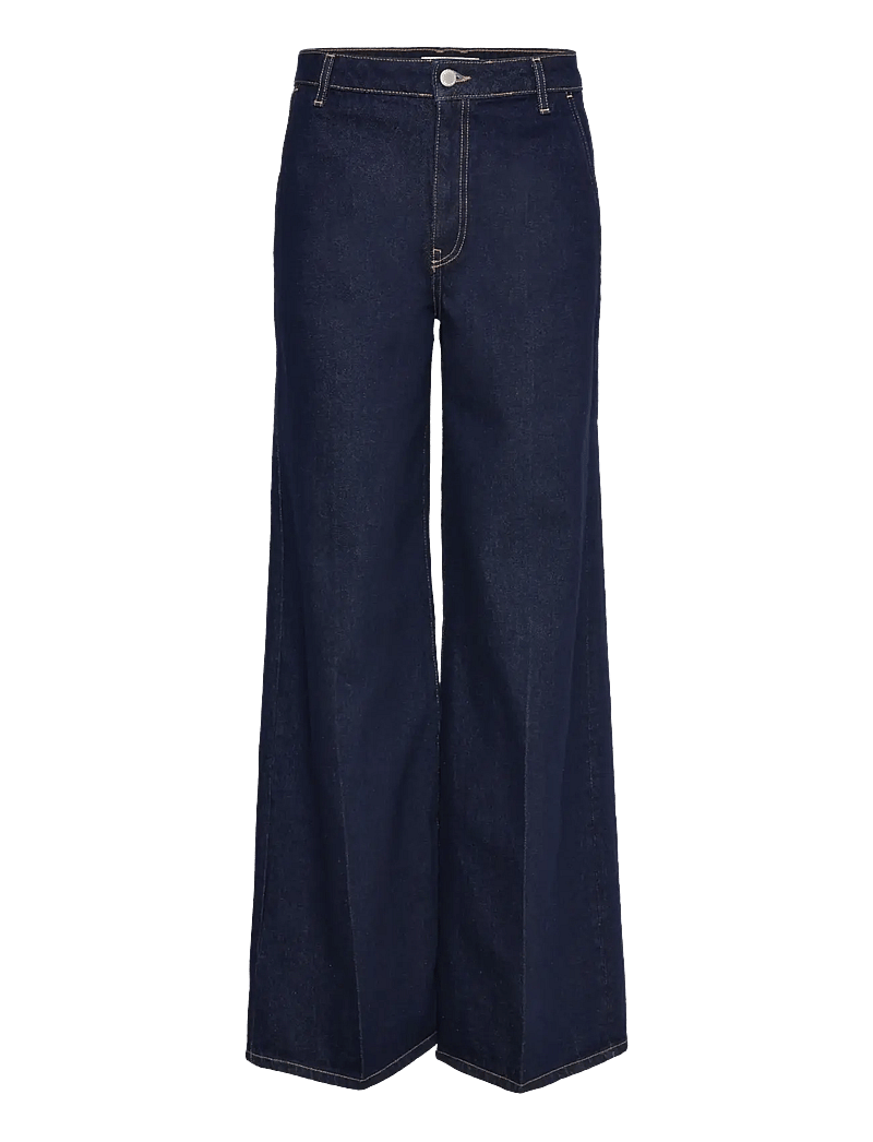Mango - High-rise wide leg rinse-wash jeans - leveälahkeiset farkut - open blue - 1