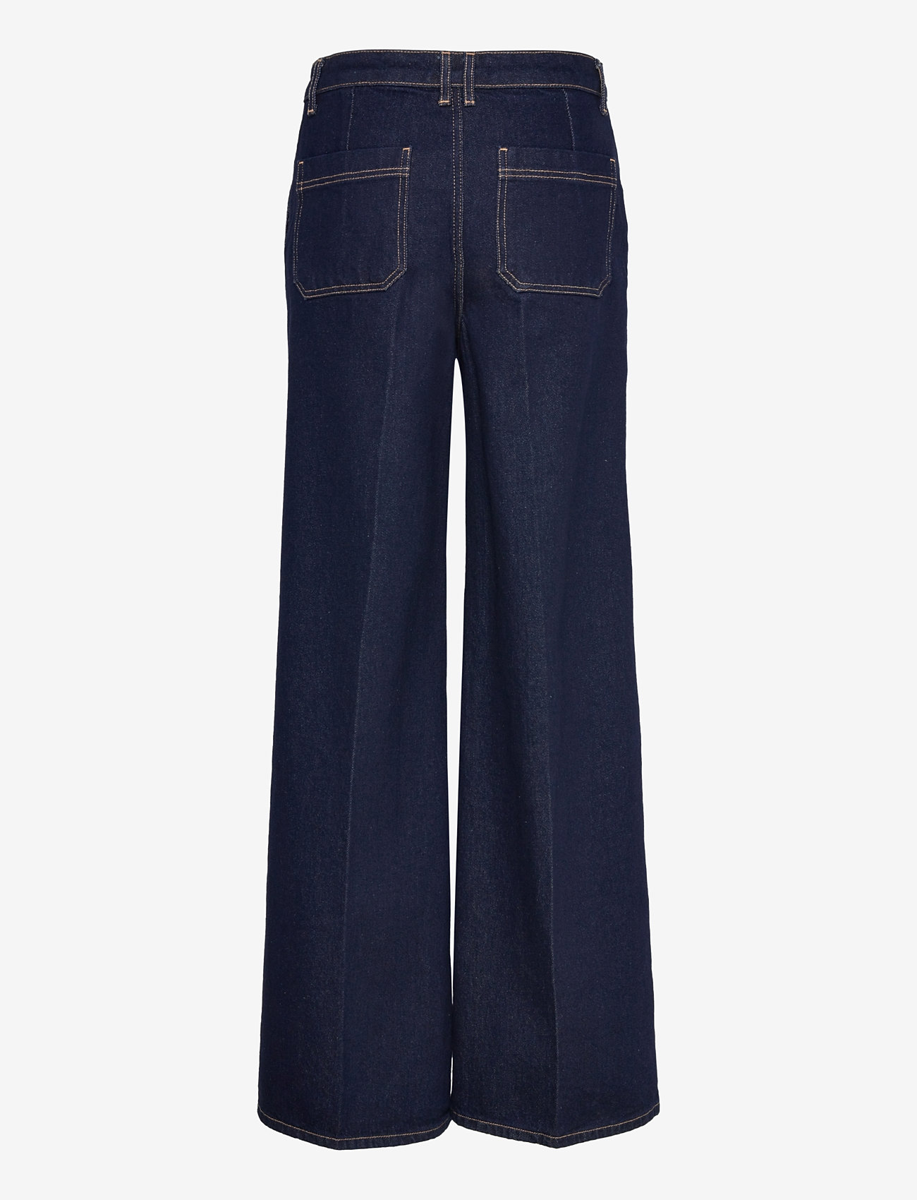 Mango - High-rise wide leg rinse-wash jeans - brede jeans - open blue - 2