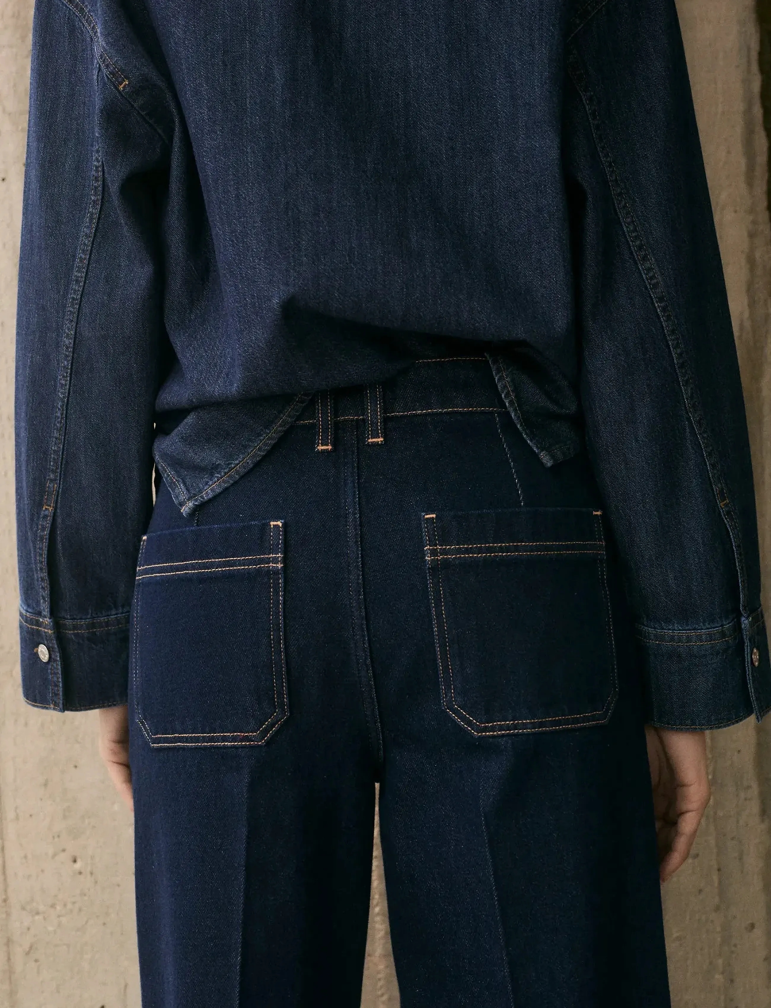 Mango - High-rise wide leg rinse-wash jeans - vide jeans - open blue - 3