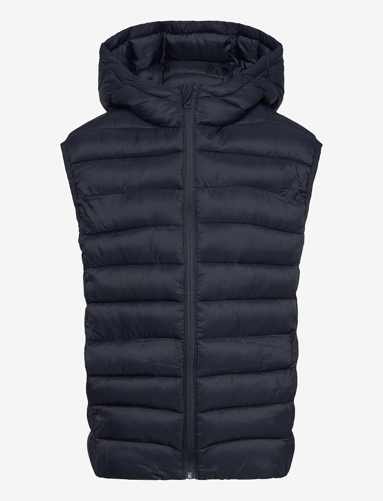 Mango - Quilted gilet with hood - navy - 0