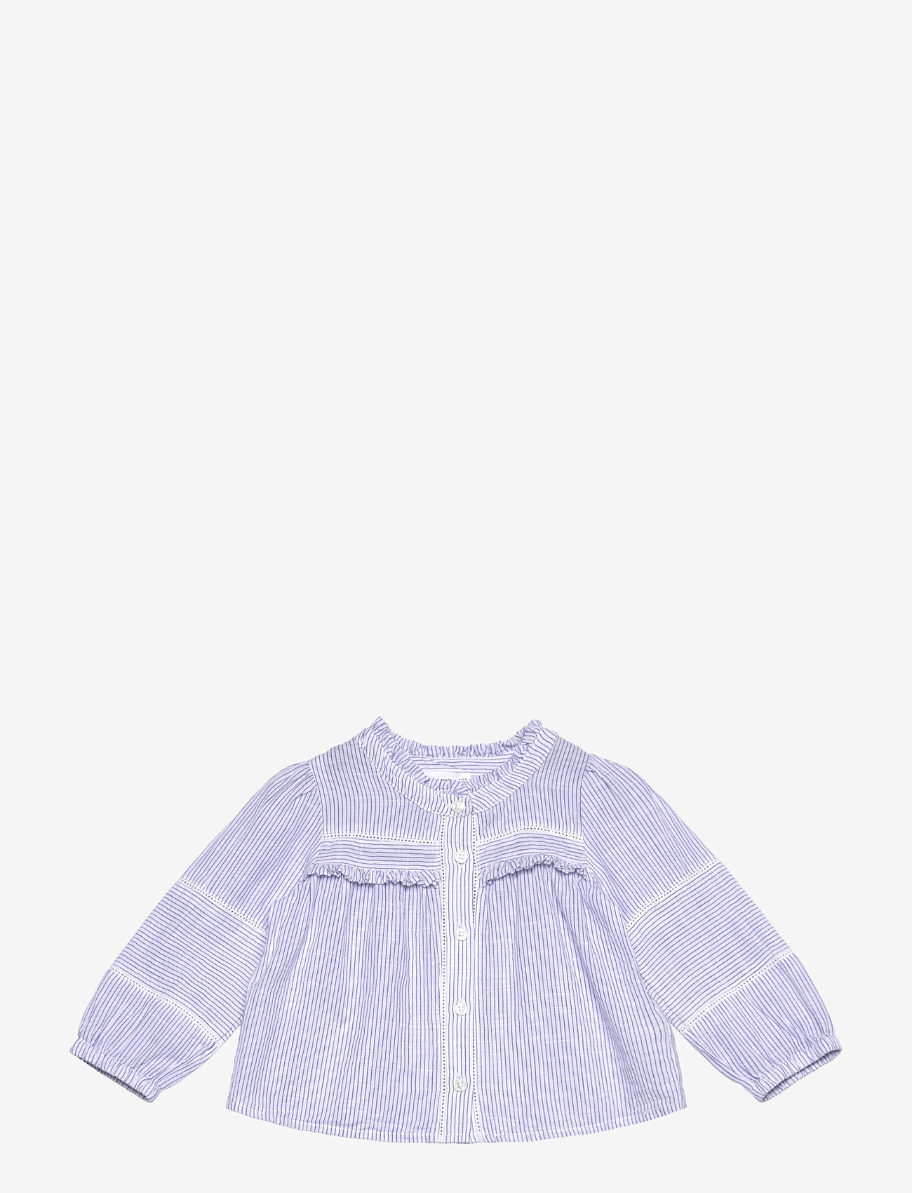 Mango - Striped voile blouse - medium blue - 0