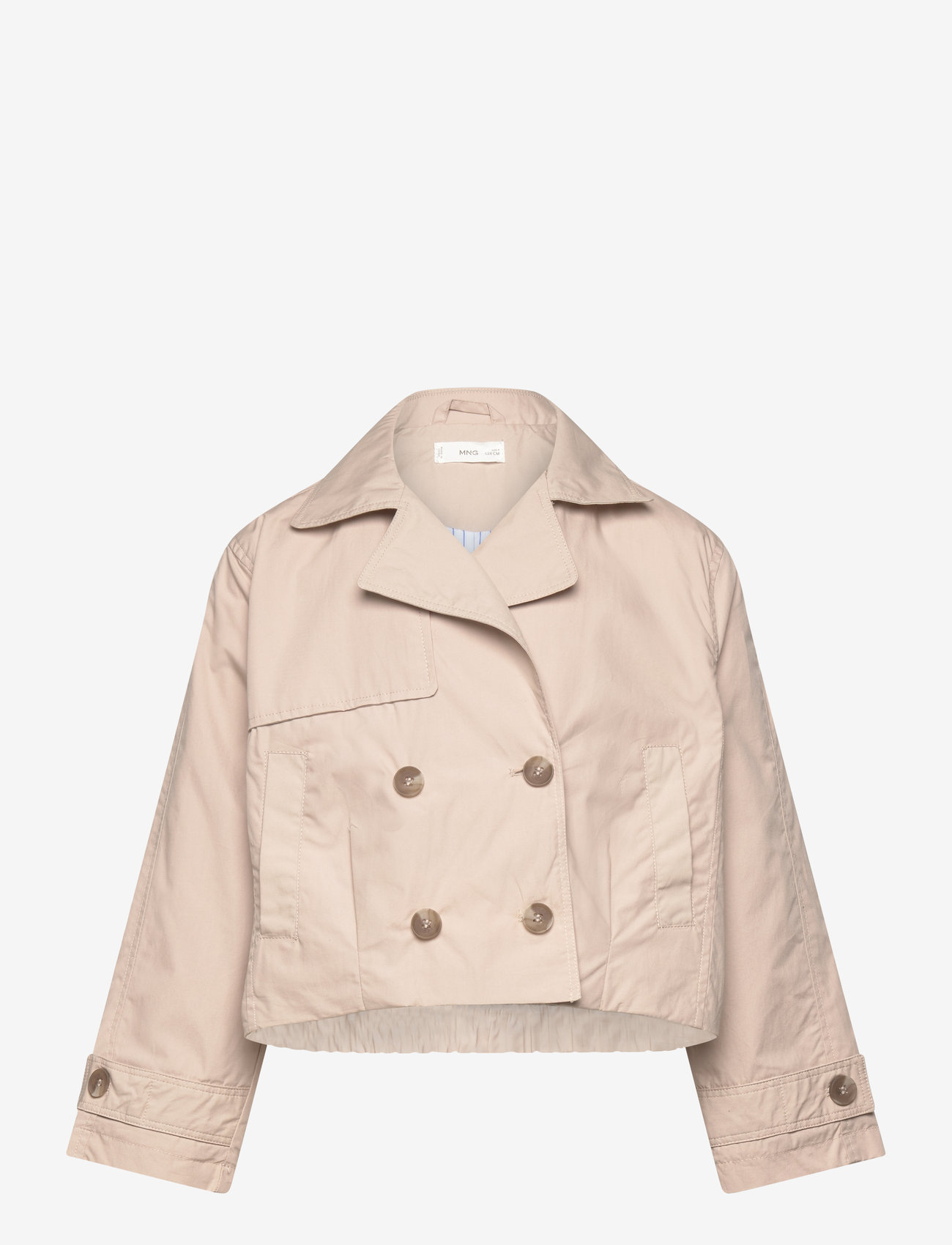 Mango - Double-breasted jacket with lapels - laveste priser - lt pastel grey - 0