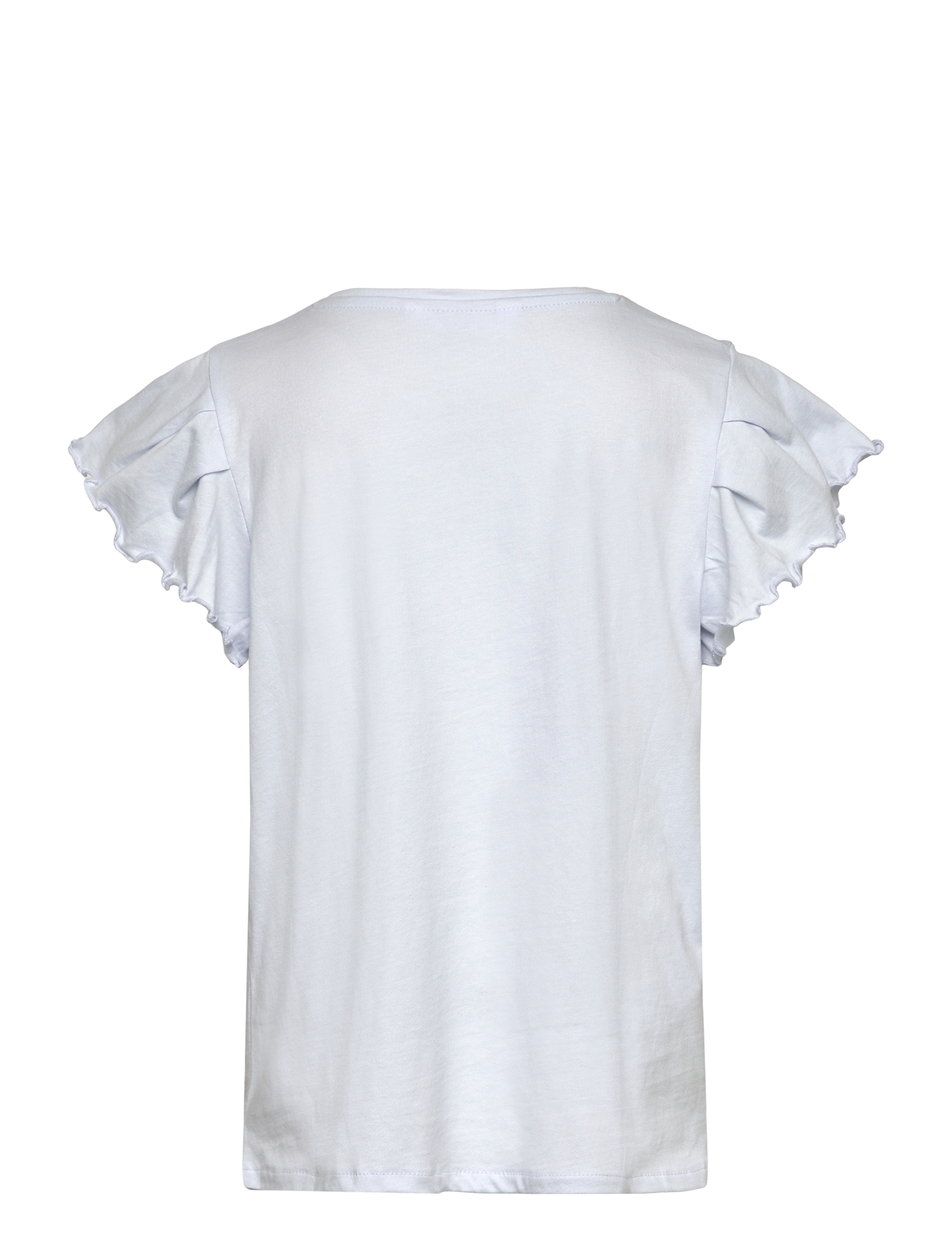 Mango - Short-sleeved ruffle t-shirt - lühikeste varrukatega t-särgid - lt-pastel blue - 1