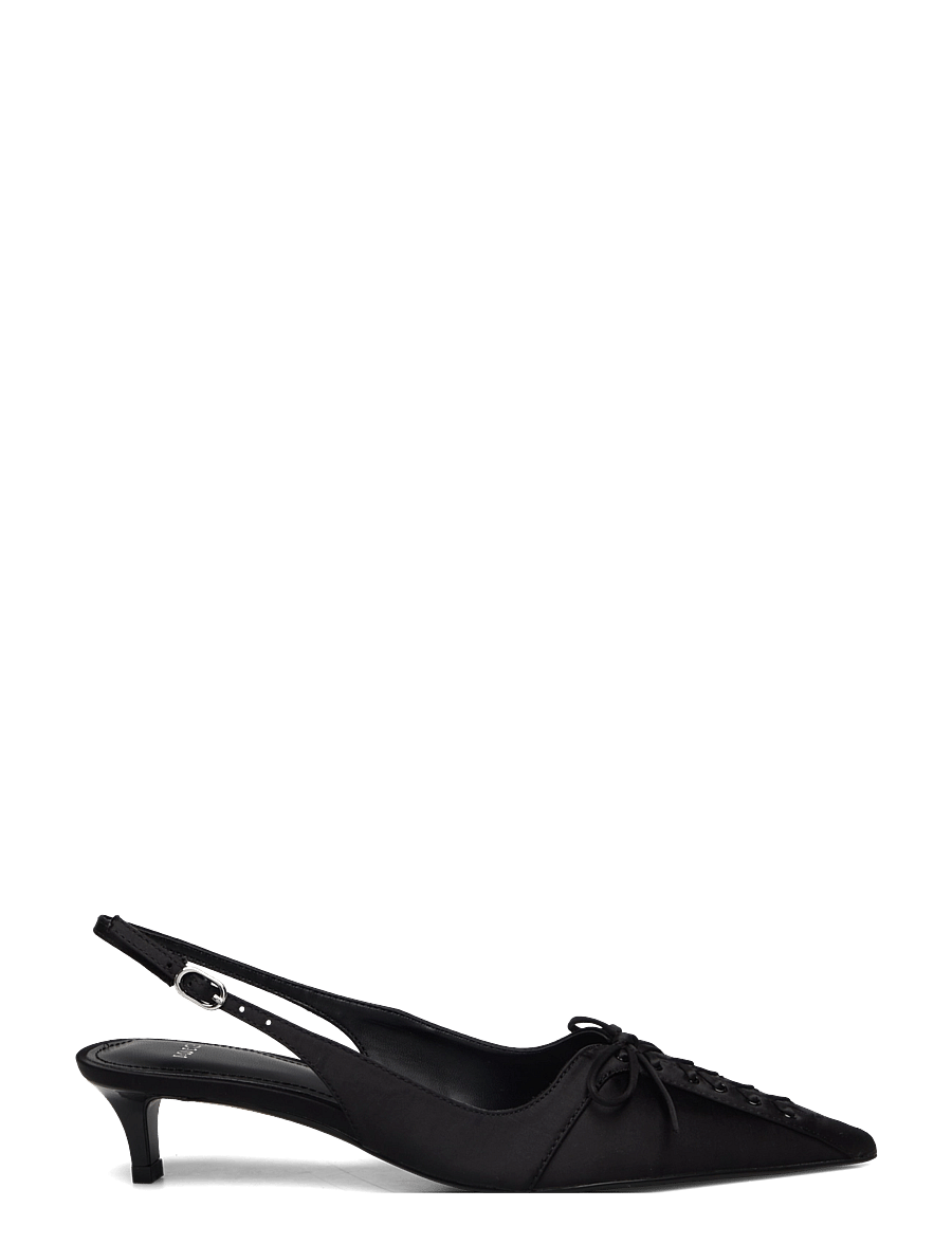 Mango - High-heeled shoes with pointed toe and bow - slingbacks mit absatz - black - 2